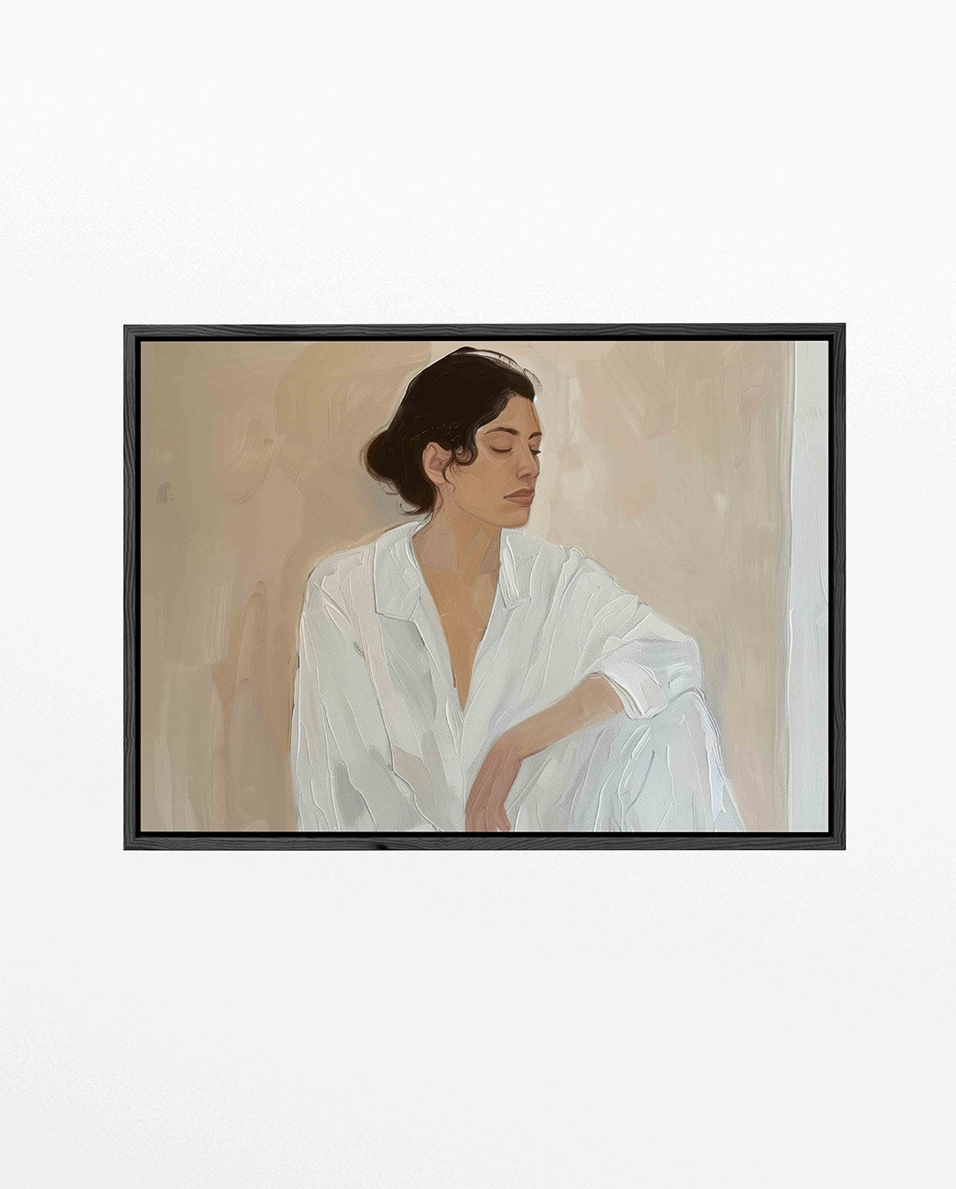 Rustige portretstudie Kunstwerk