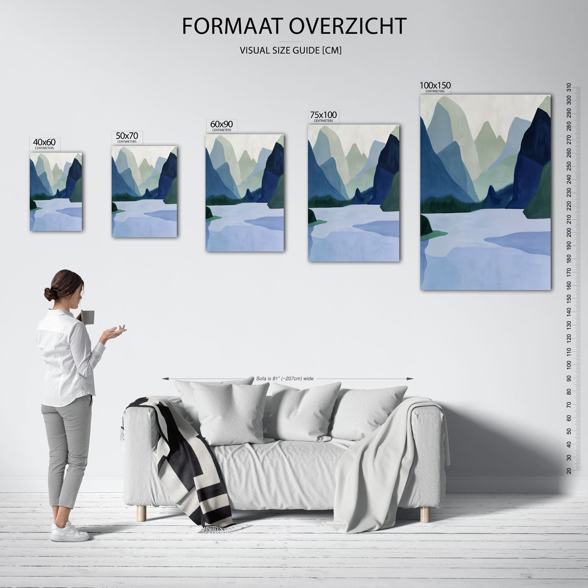Serene berglandschap Kunstwerk
