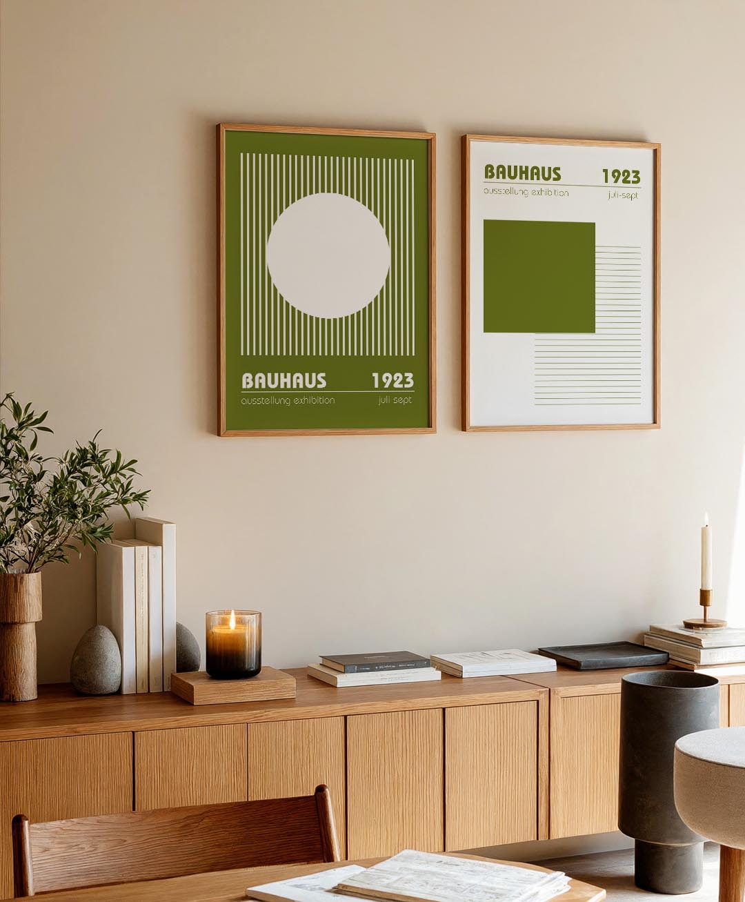 Lijnen en cirkel Posterset