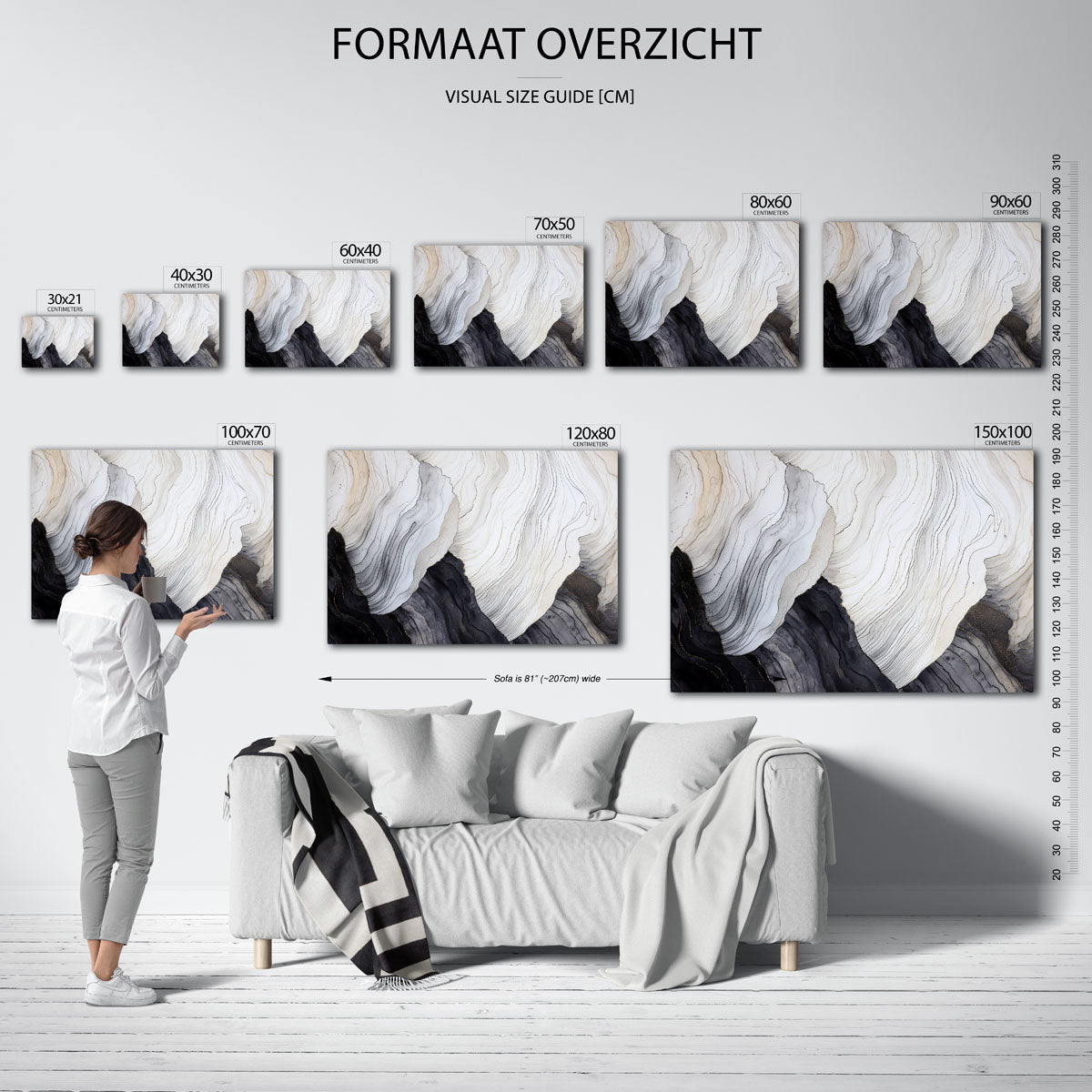 Golvende lijnen Poster