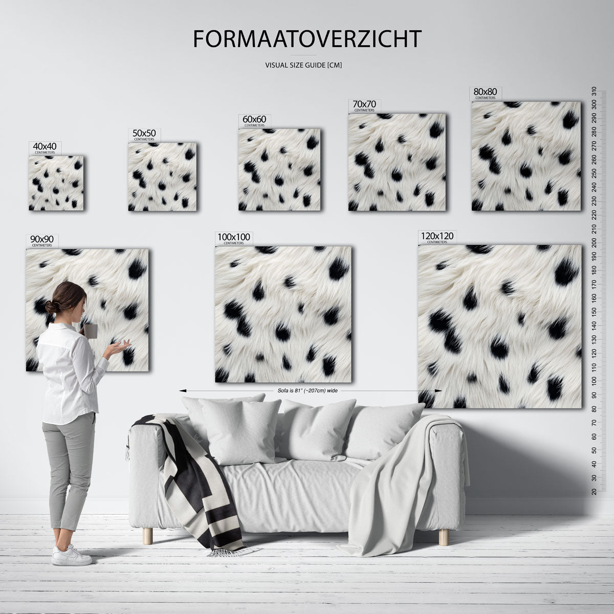 Zwart witte vacht Poster