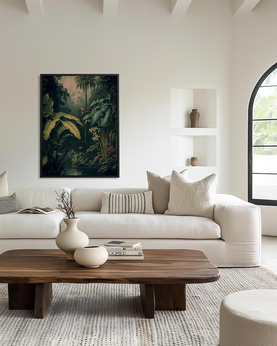 Weelderige jungle scène Kunstwerk