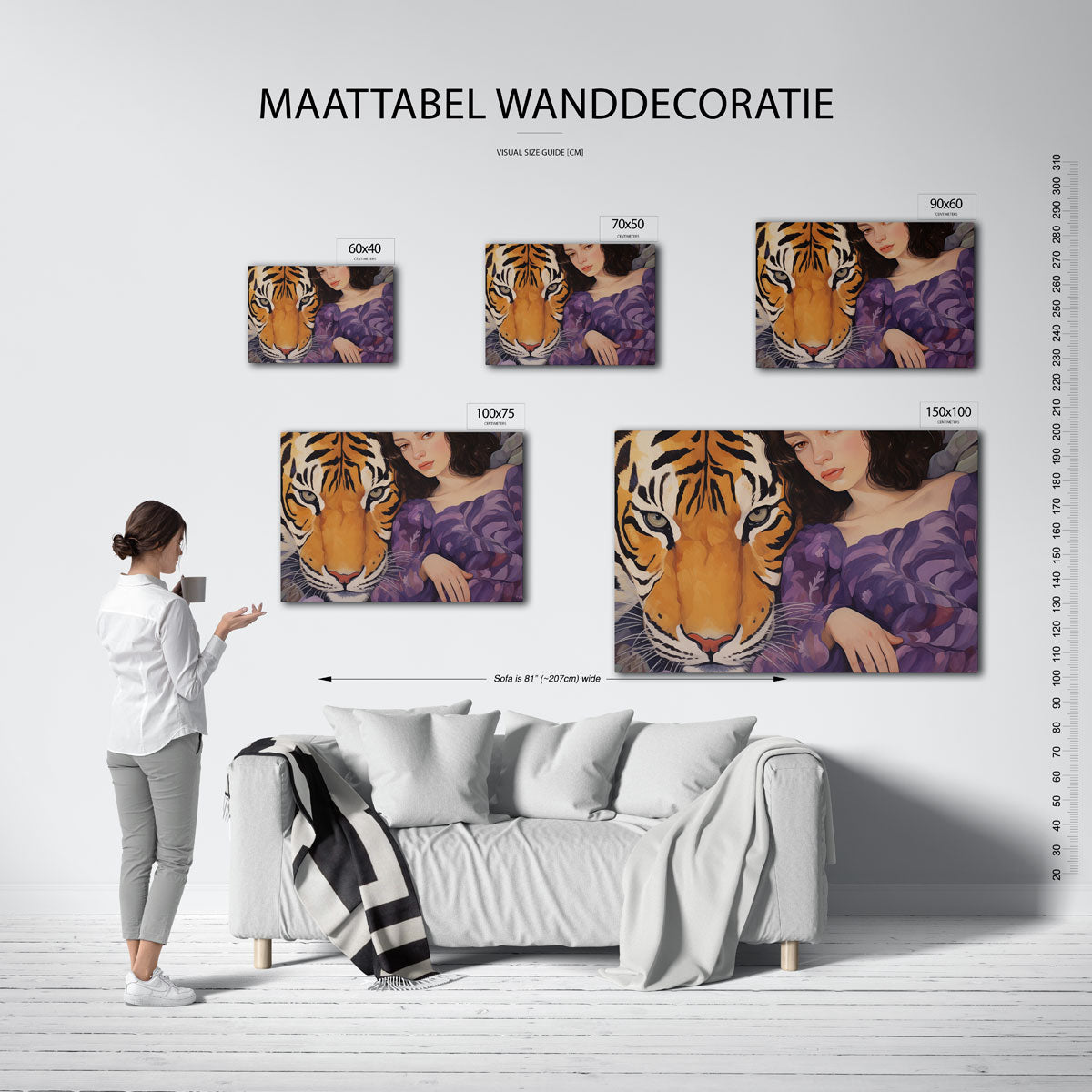 Dier en mens harmonie Kunstwerk