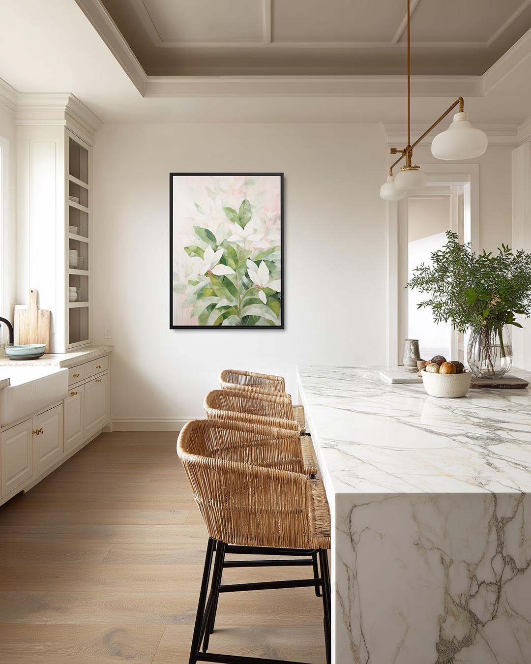 Botanische bladeren Kunstwerk