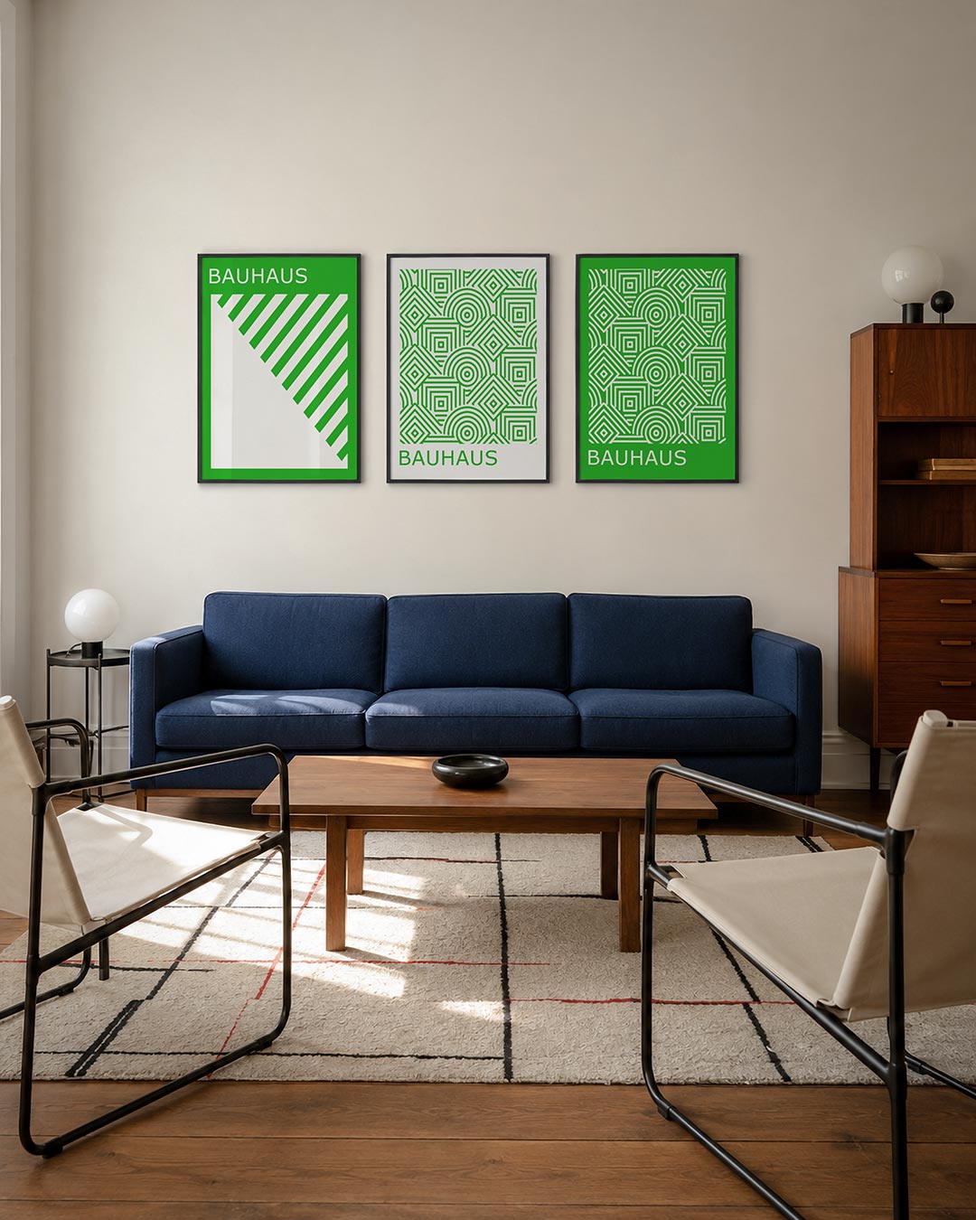 Groene lijnendans Posterset