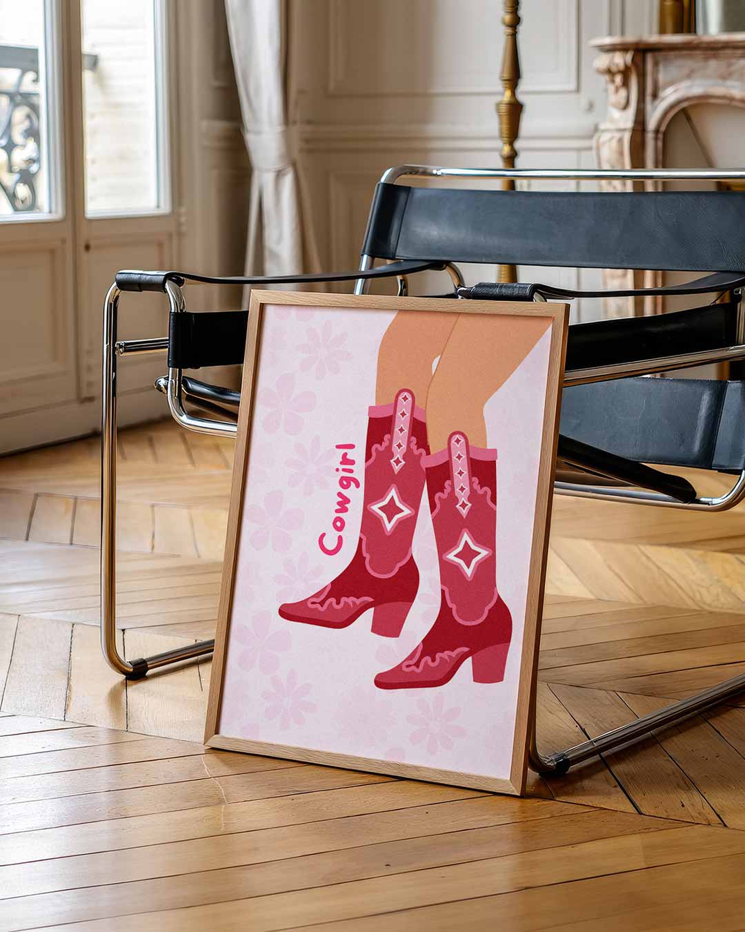 Stoere Cowgirl Boots Poster-WallArtistic