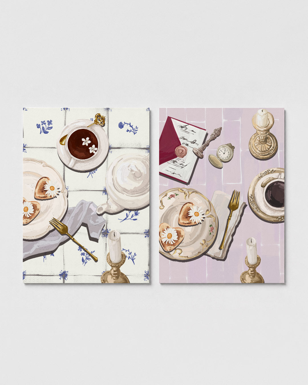 Thee en gebak Posterset