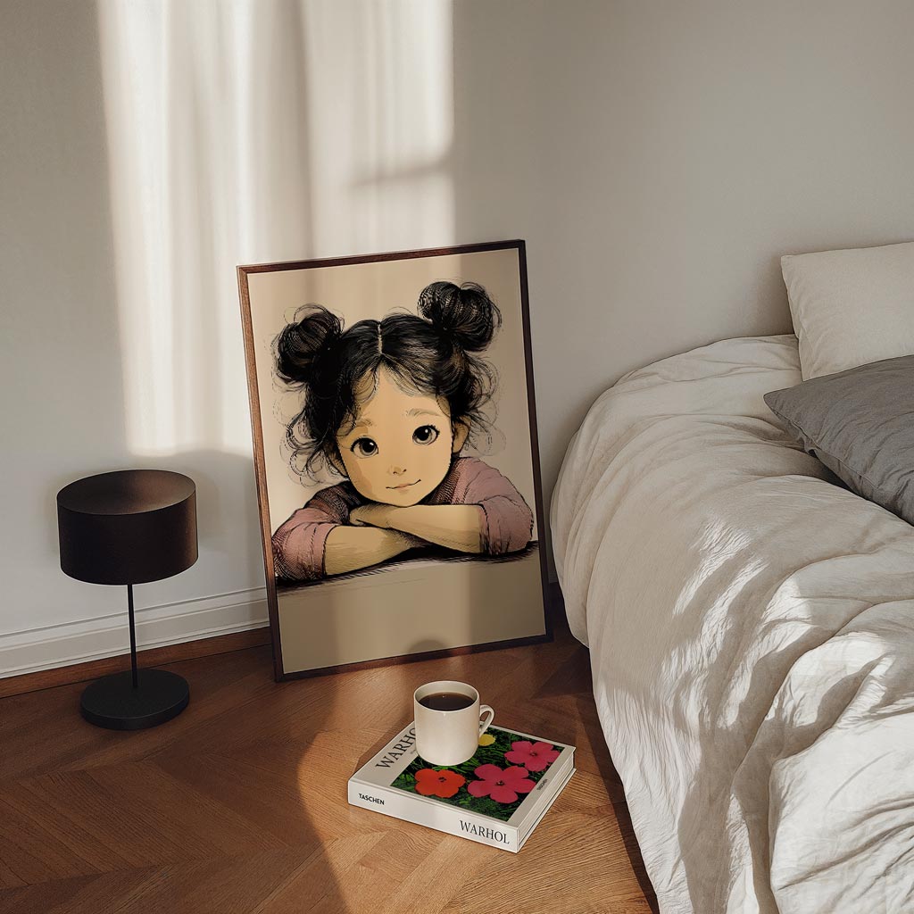 Schattige Kinderkunst Poster-WallArtistic