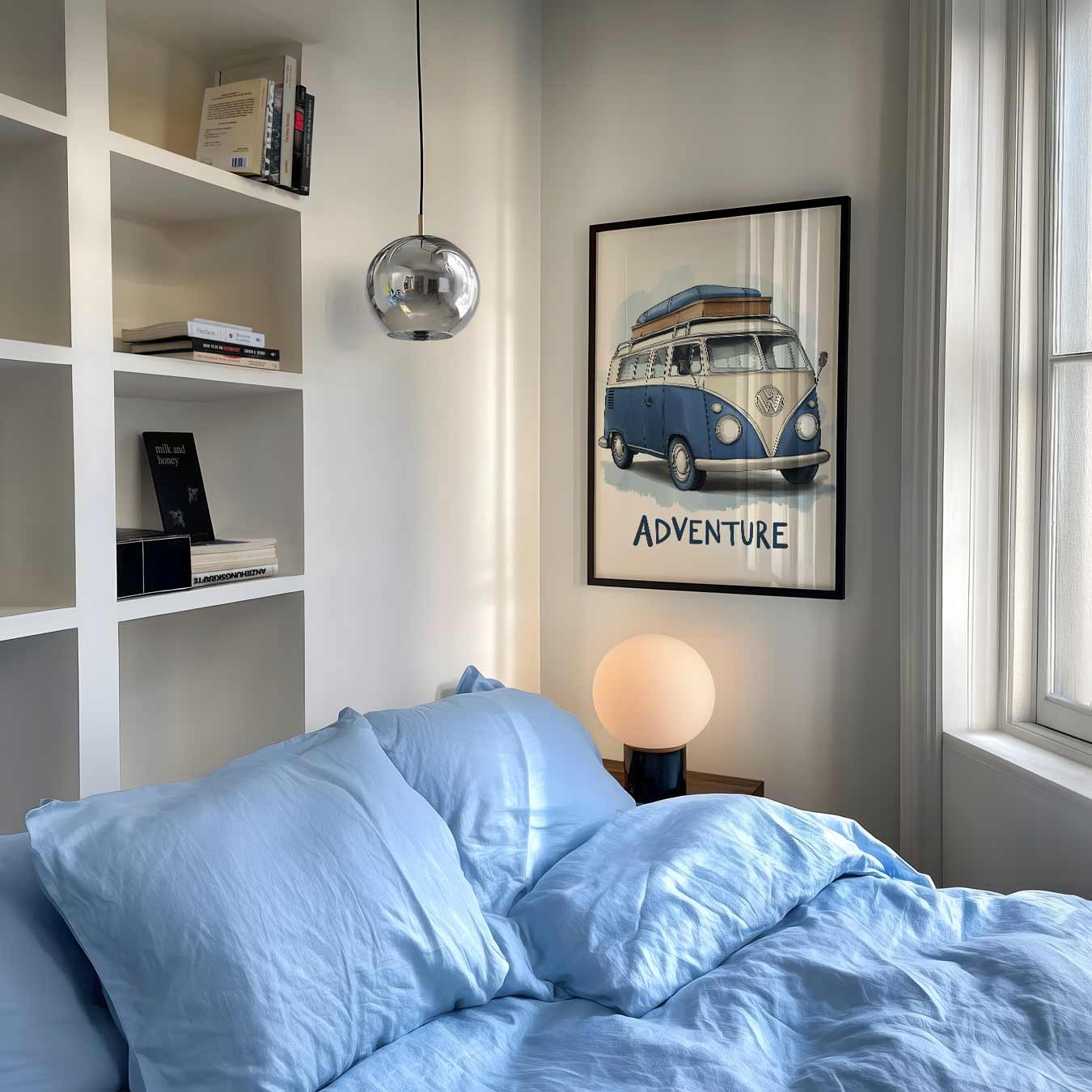Retro Camper Avontuur Poster-WallArtistic