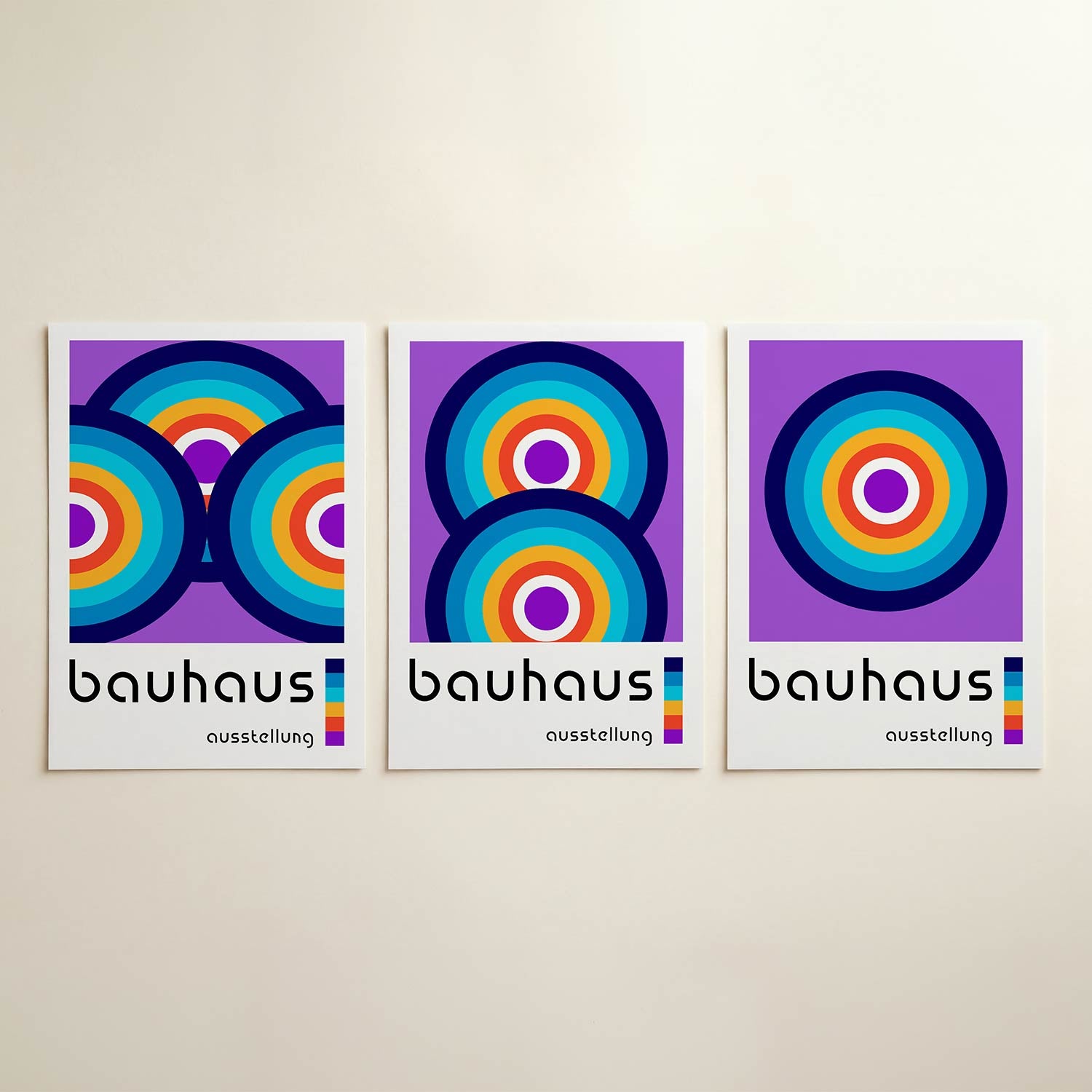 Kleurrijke cirkelpatronen Posterset