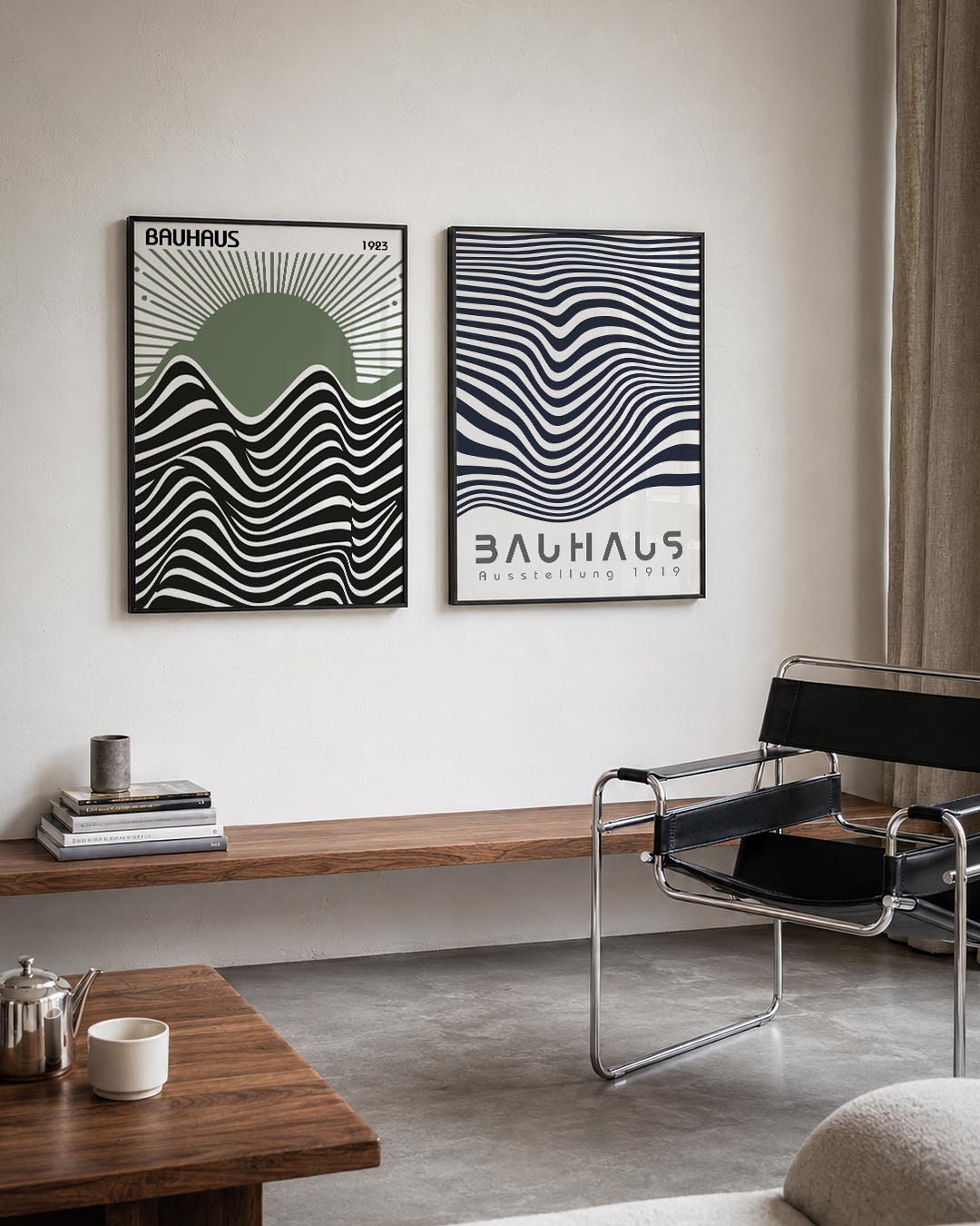 Golvend lijnenspel Posterset