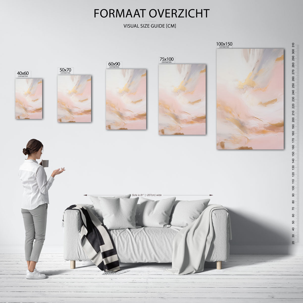 Zachte kleuren vloeiend Kunstwerk