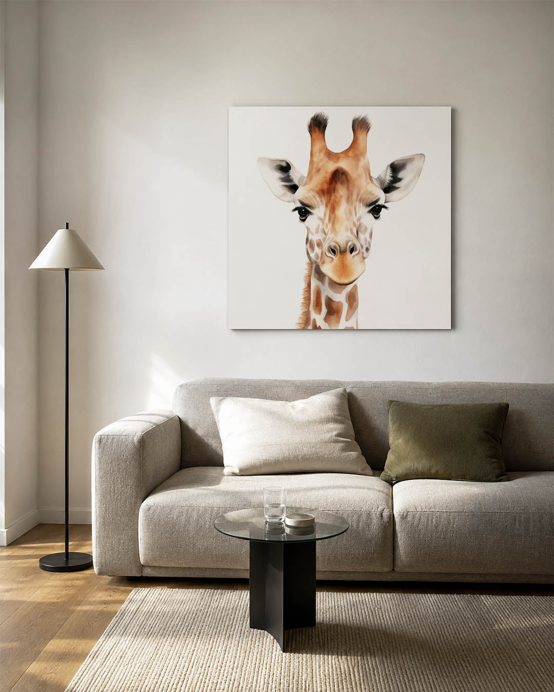 Giraffe portret Kunstwerk