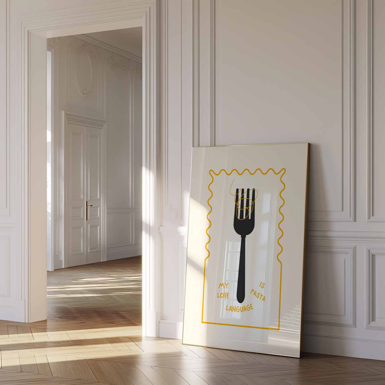 Pasta Liefdestaal Poster-WallArtistic