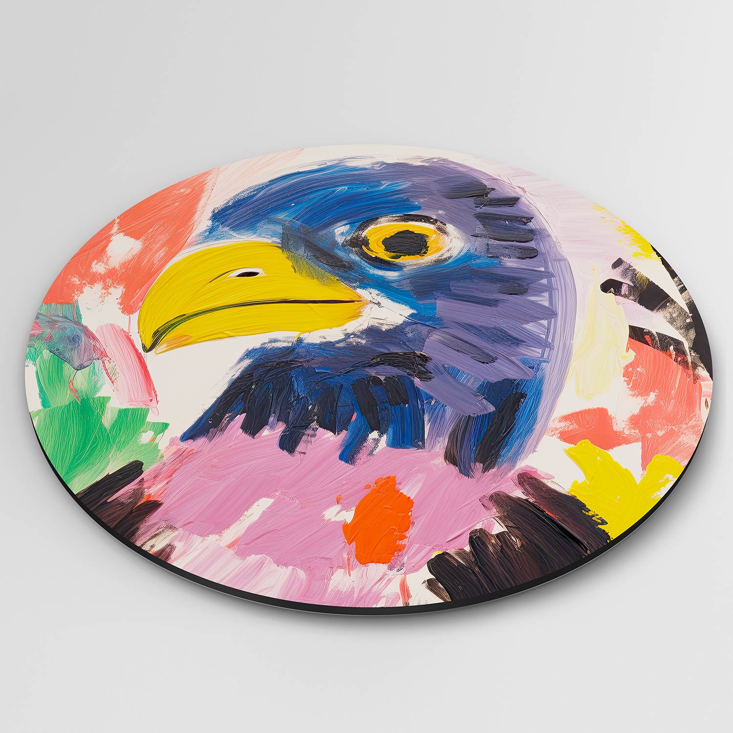 Vogel met kleurrijke veren Muurcirkel