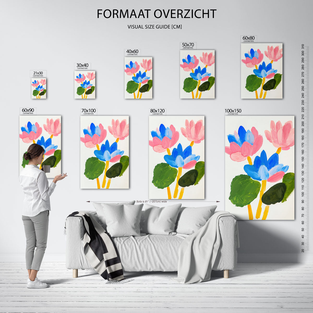 Bloemen en bladeren Poster
