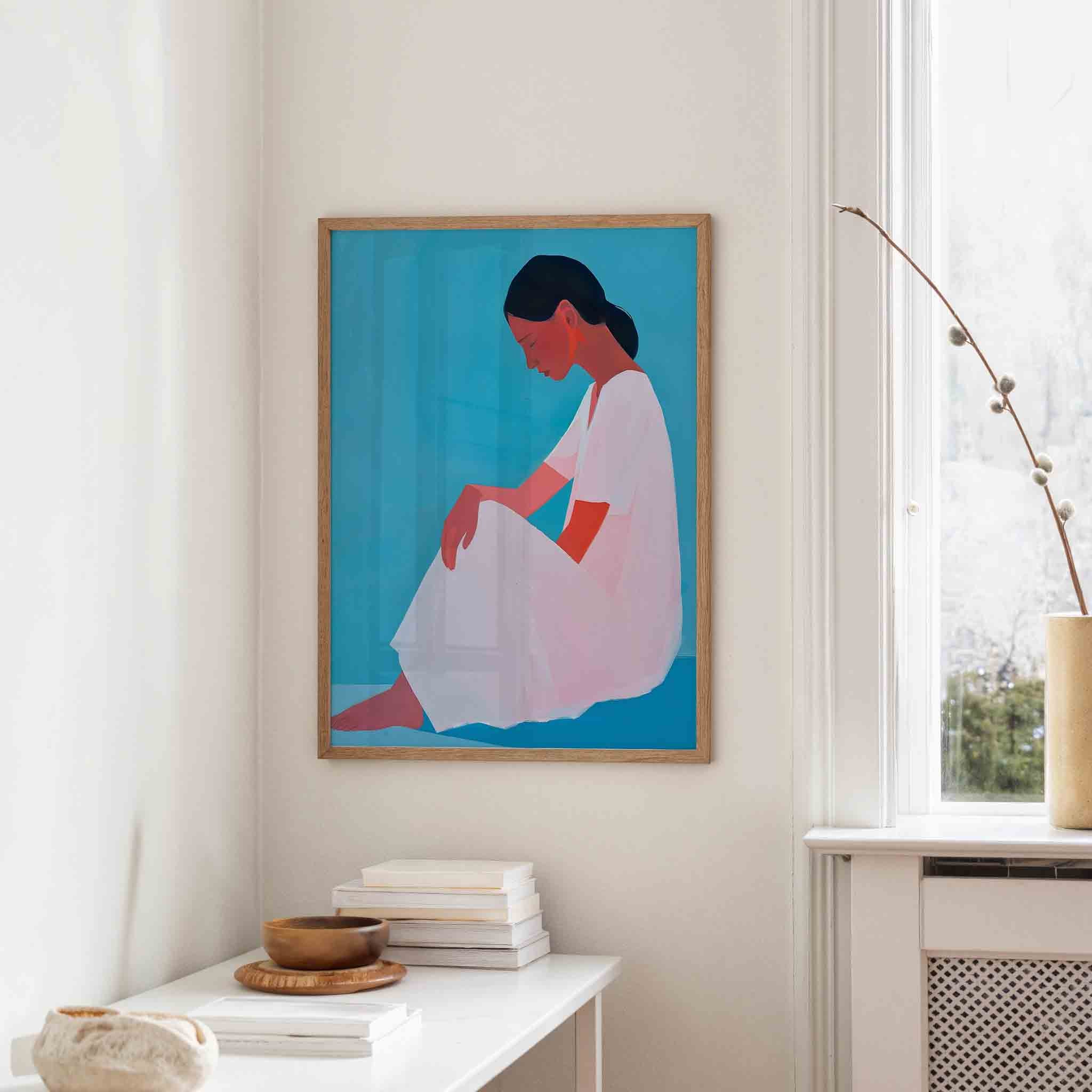 Zittende vrouw Poster
