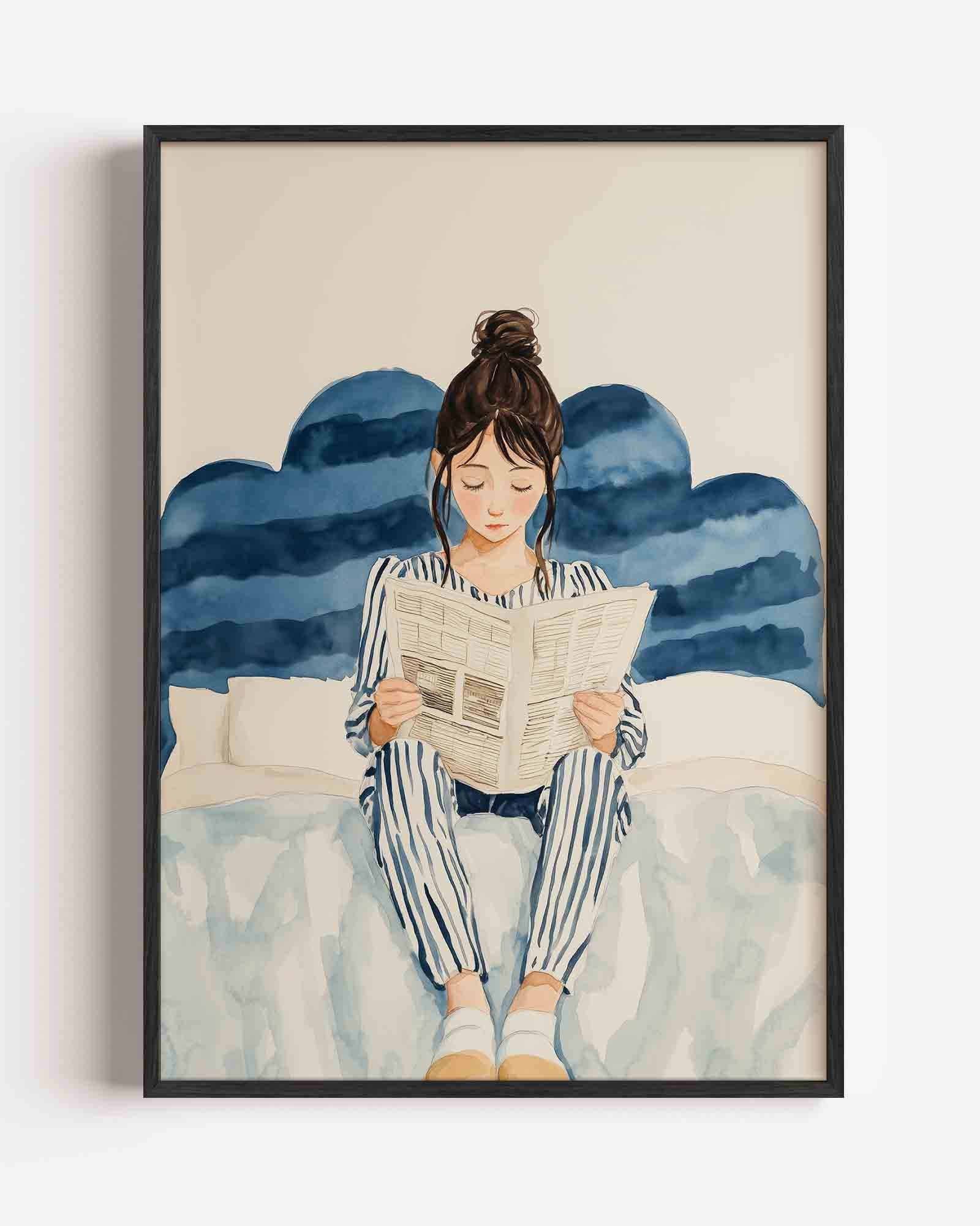 Lezend meisje Poster