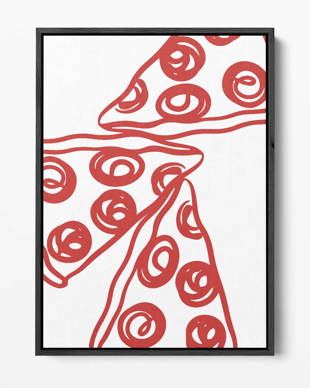 Kunstzinnige Pizza Print Kunstwerk-canvas-dibond-plexiglas-wanddecoratie-WallArtistic