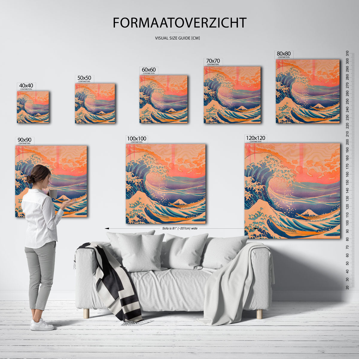 Golven en boten Poster
