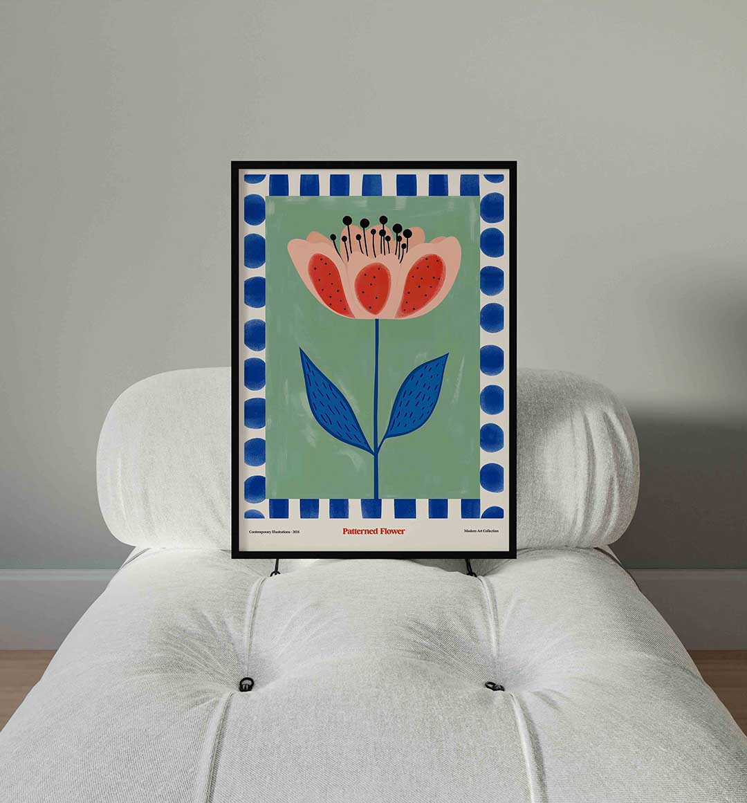 Bloem met patronen Poster