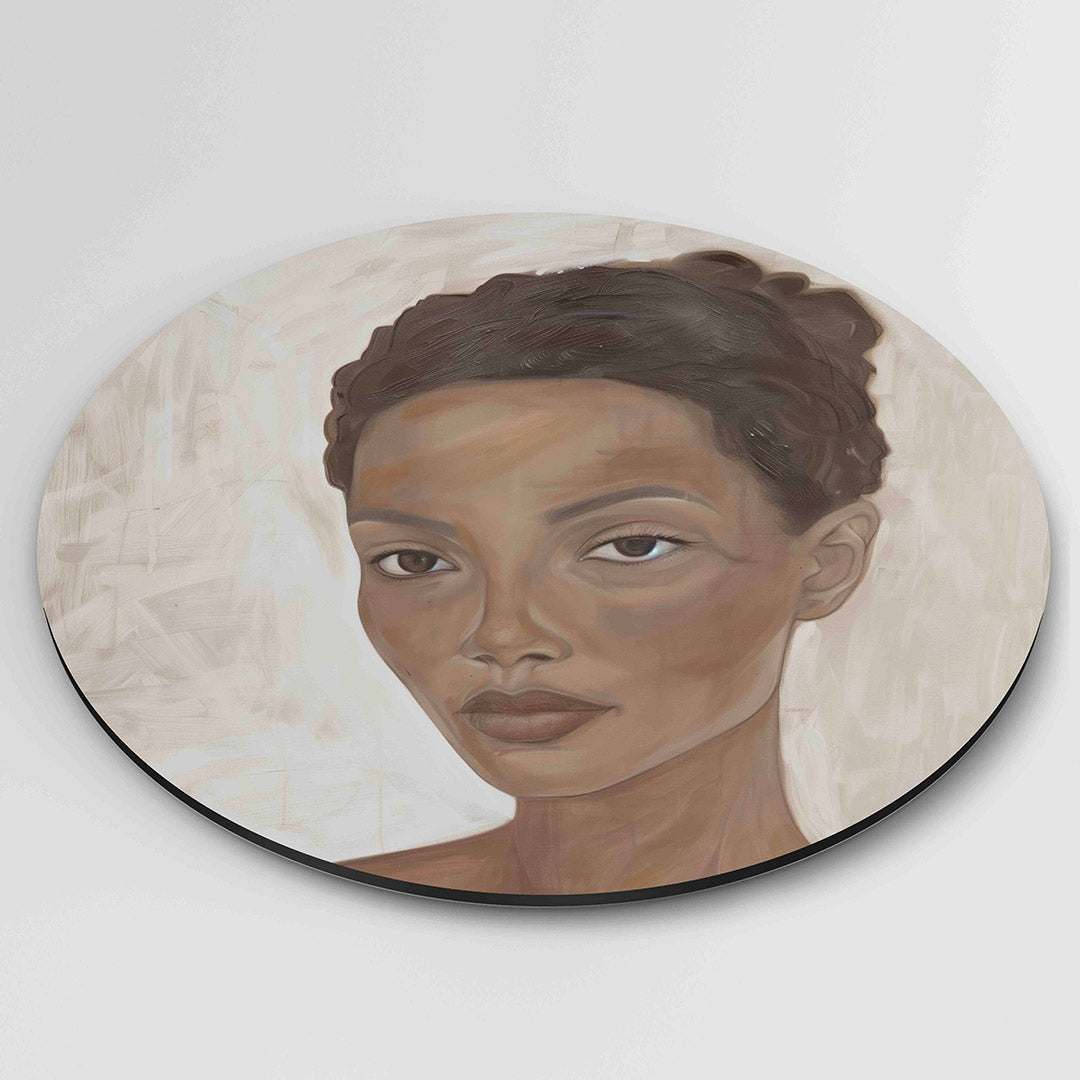 Portret van vrouw Muurcirkel