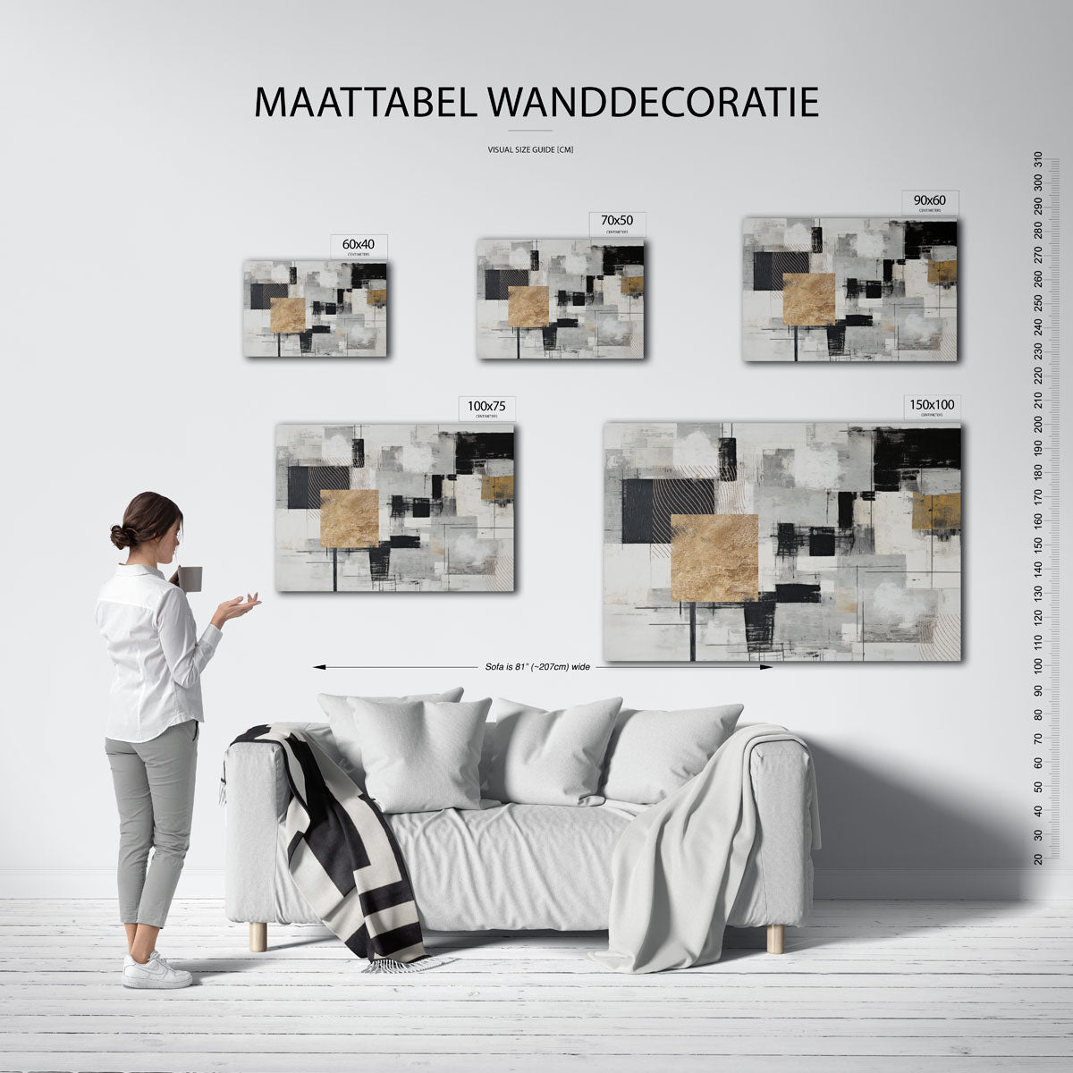 Geometrische compositie Kunstwerk