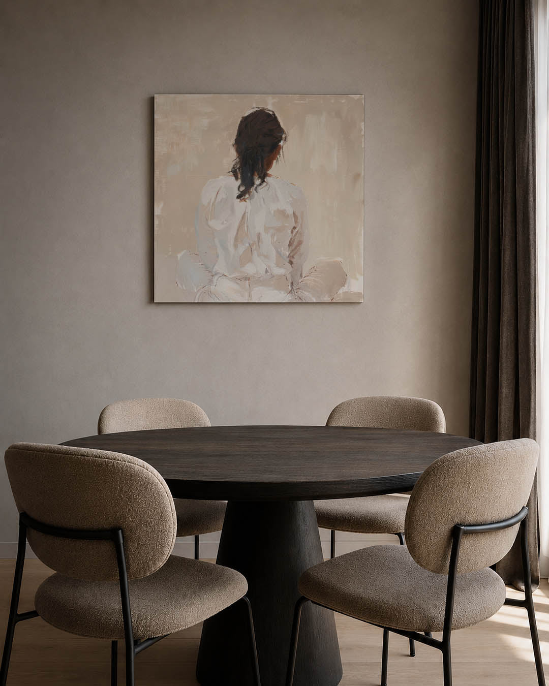 Vrouw in reflectie Kunstwerk