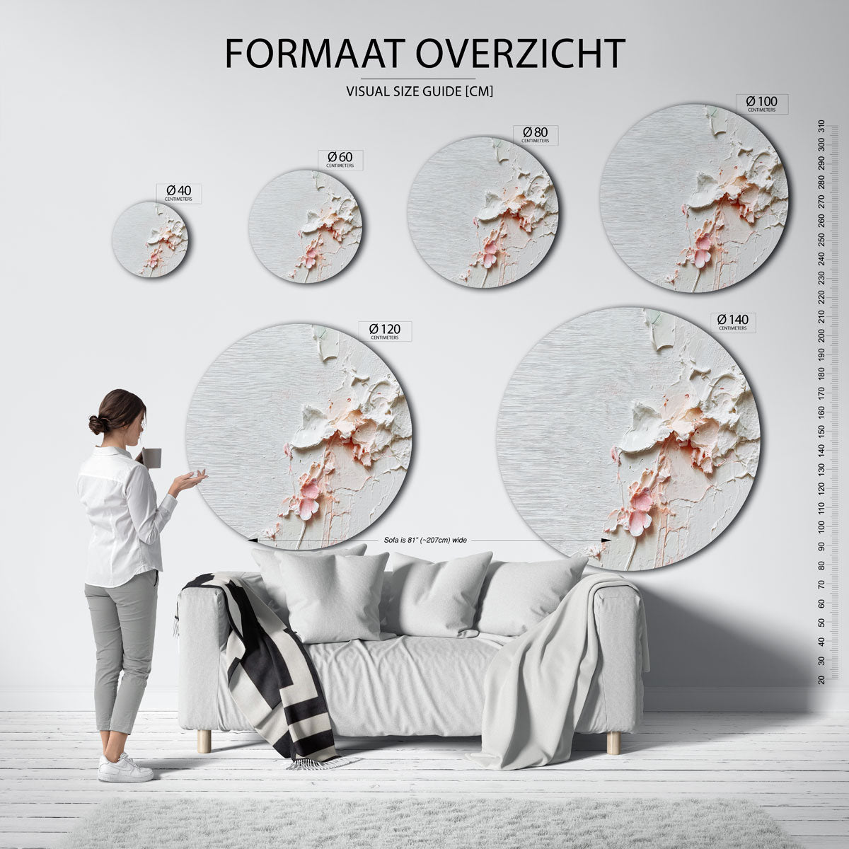 Textuur en kleur Muurcirkel