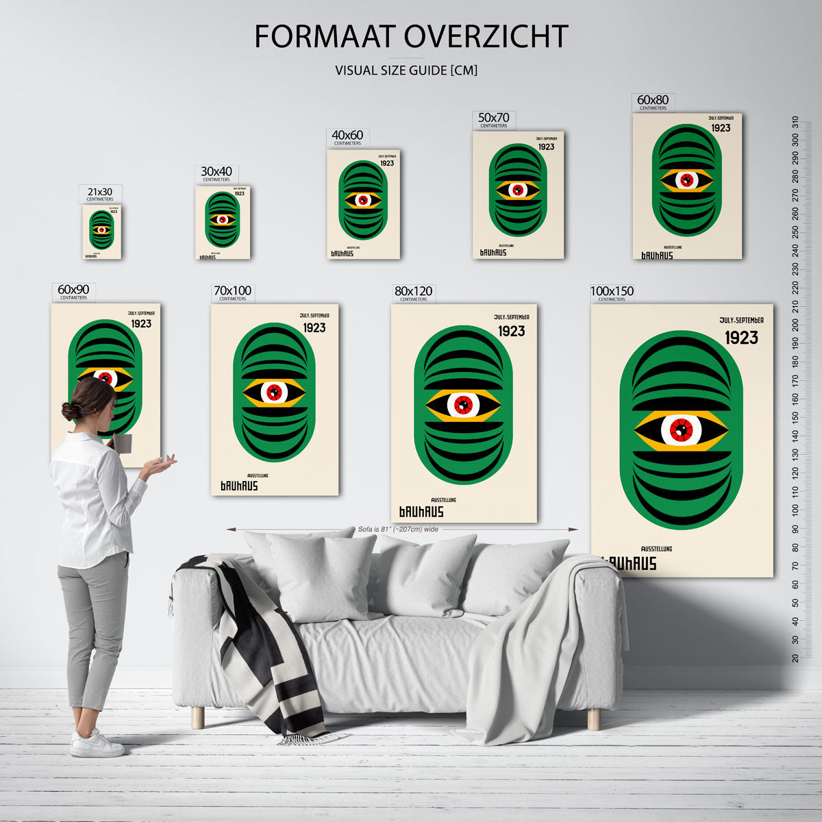 Oogvorm en lijnen Poster