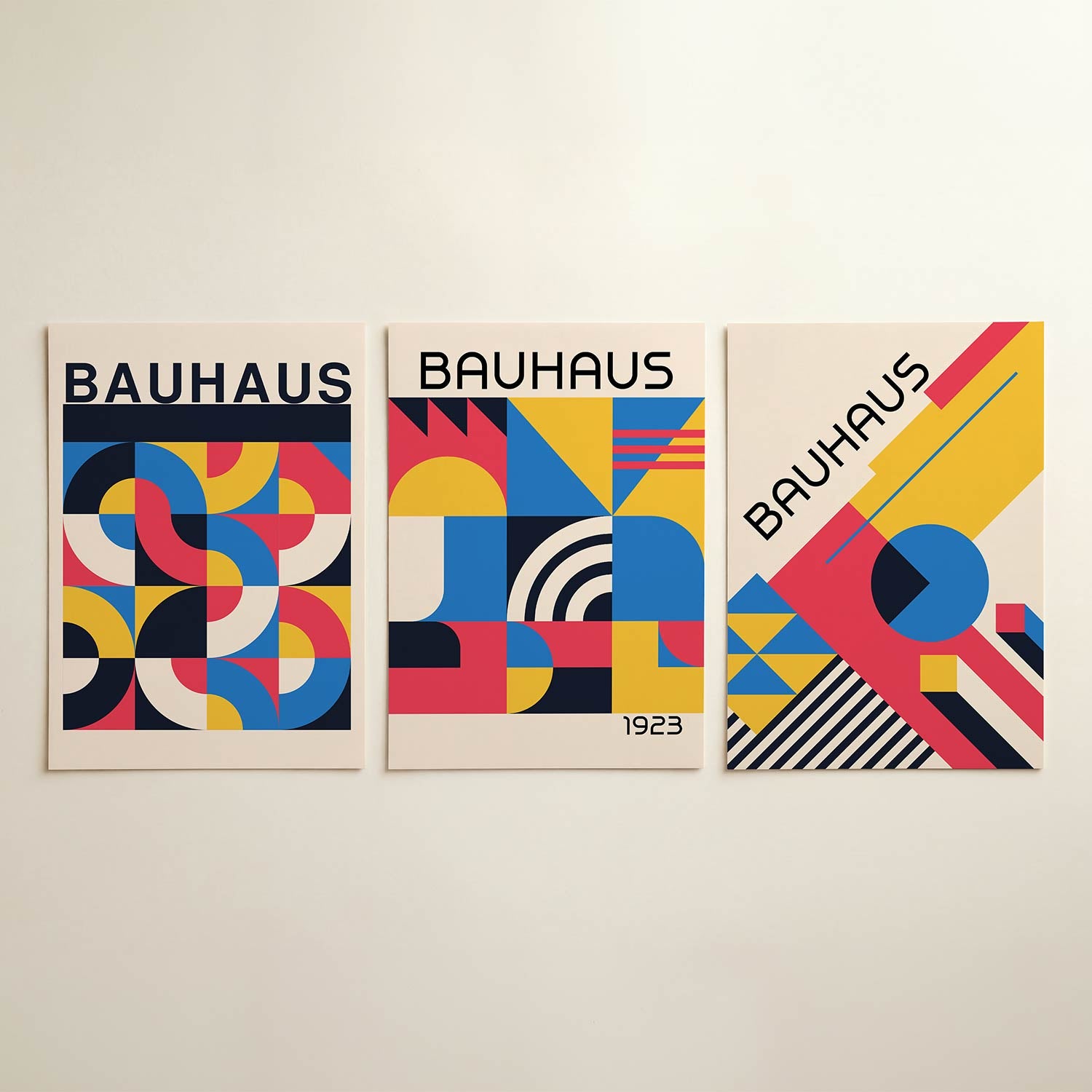 Kleurige vormenmix Posterset