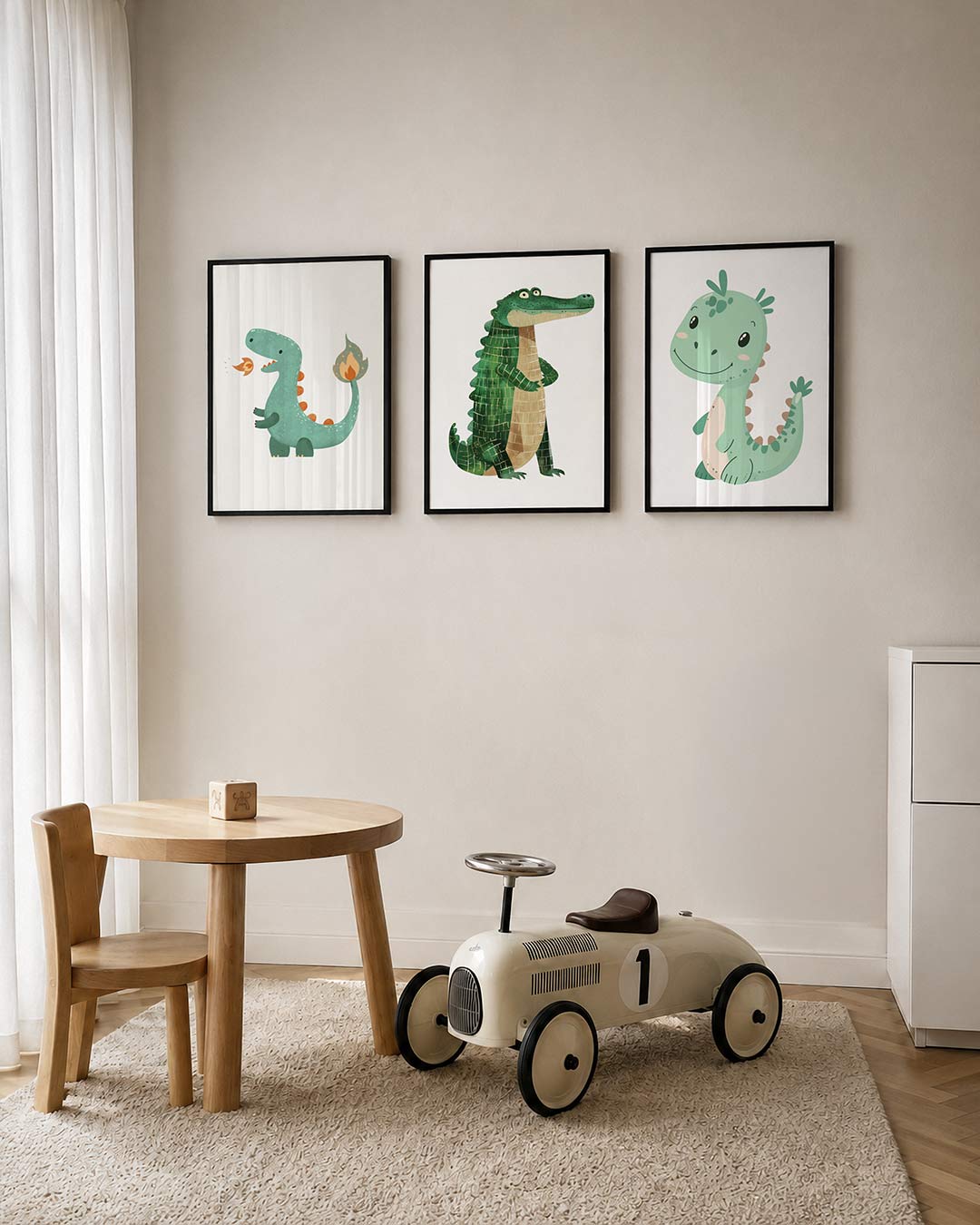 Vrolijke illustratie Posterset