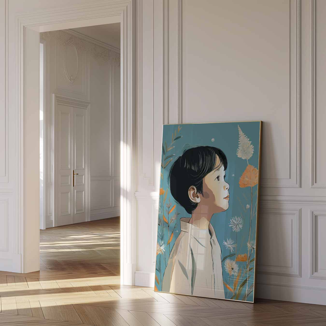 Dromerige Bloemkind Poster-WallArtistic