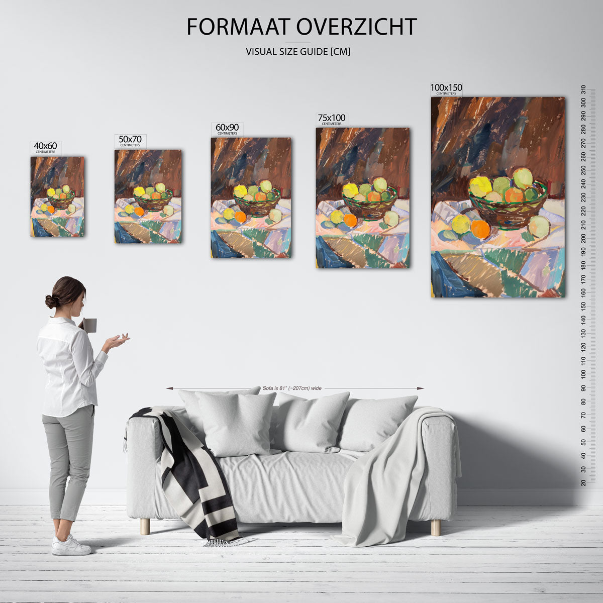 Fruit in mand Kunstwerk