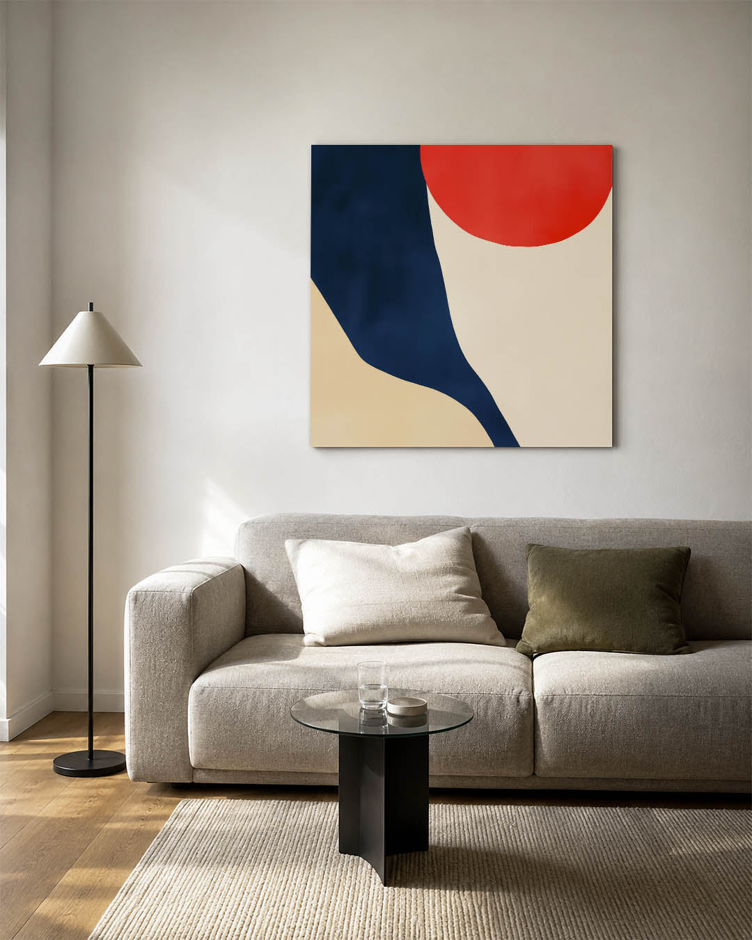 Vloeiende vormen compositie Kunstwerk
