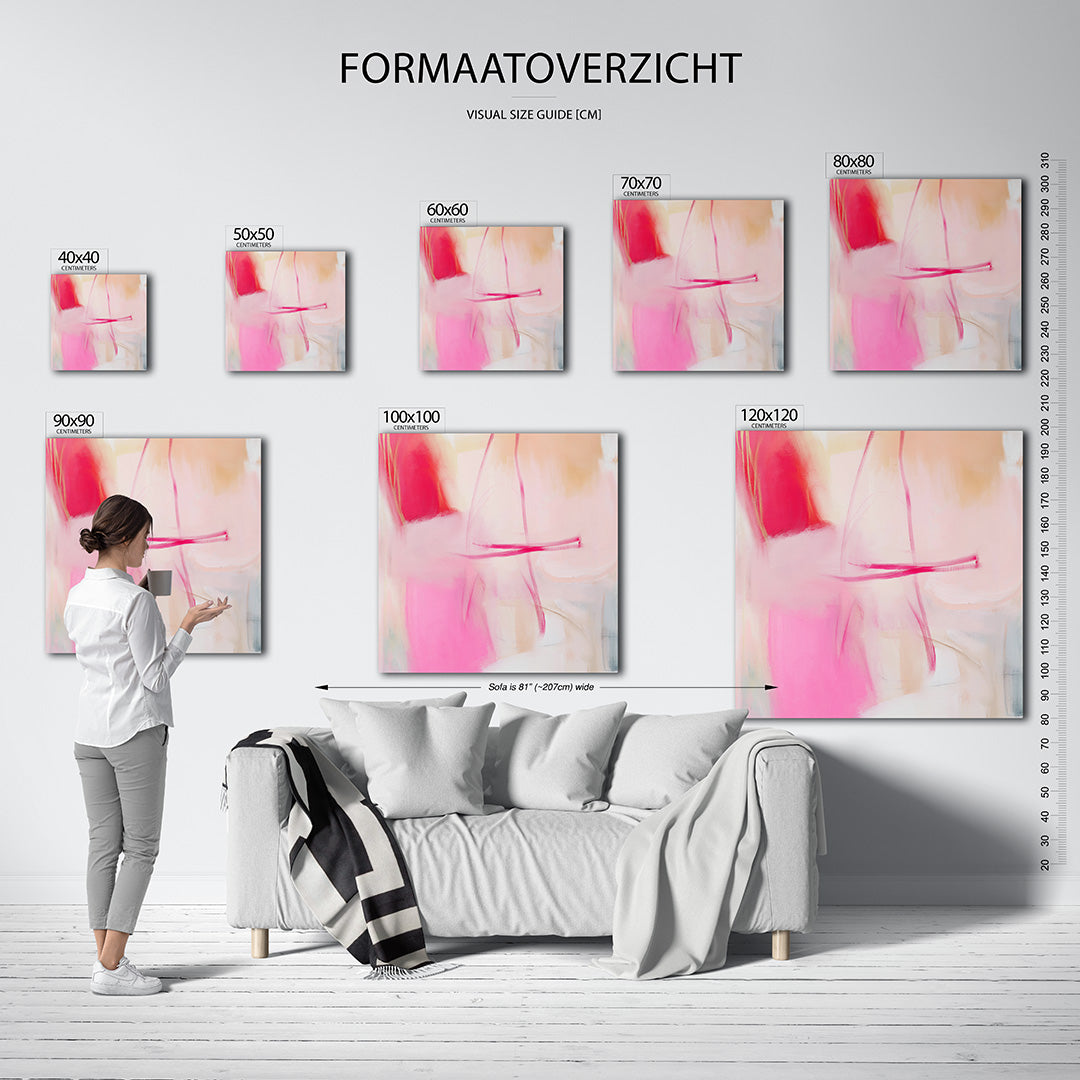 Zachte kleuren compositie Kunstwerk