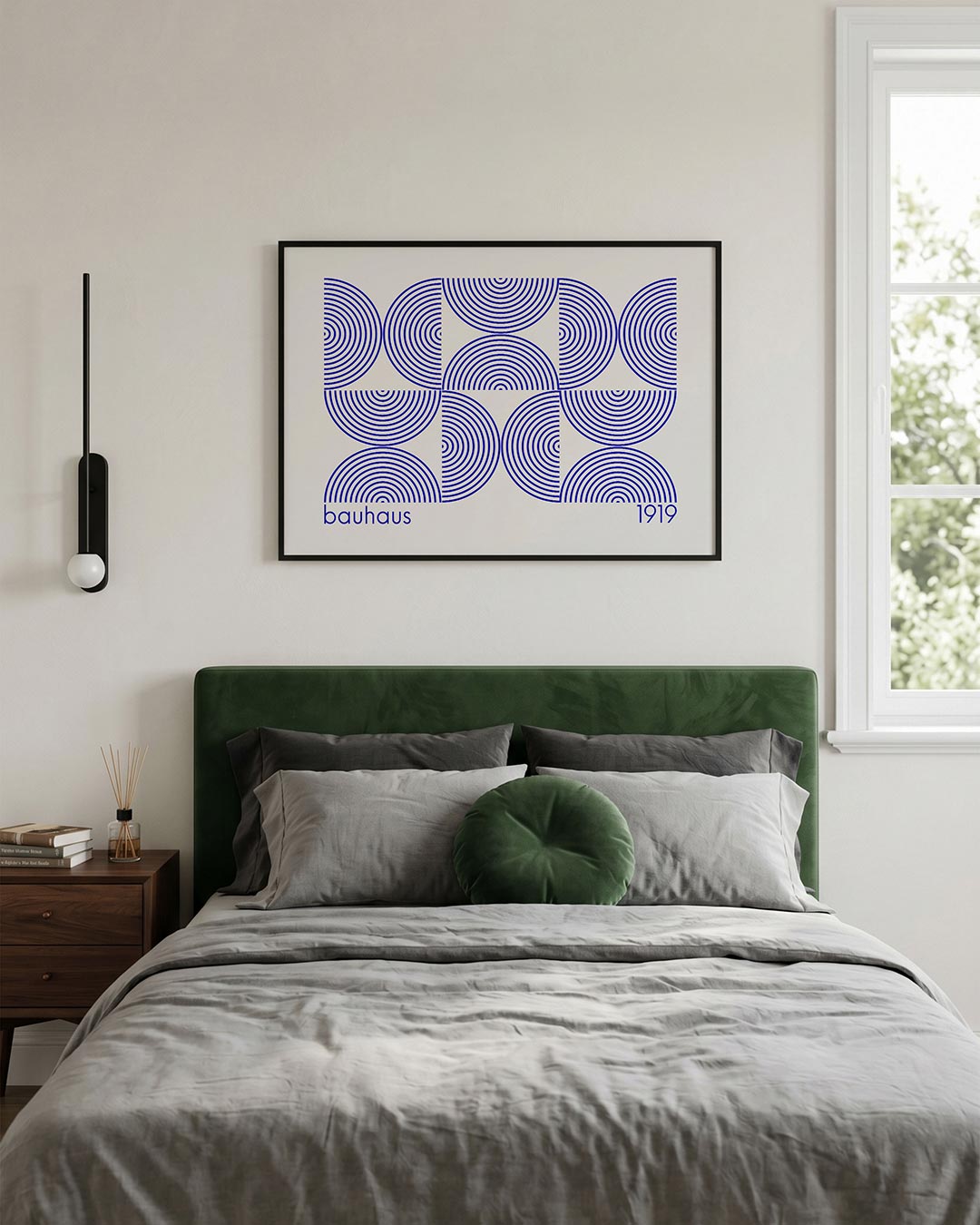 Cirkelpatroon en lijnen Poster