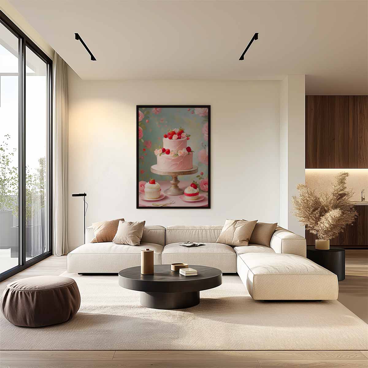 Romantisch Rozen Gebak Schilderij Kunstwerk-canvas-dibond-plexiglas-wanddecoratie-WallArtistic