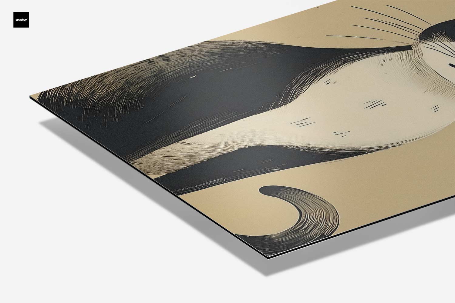 Tijdloze Kat op Behang Kunstwerk