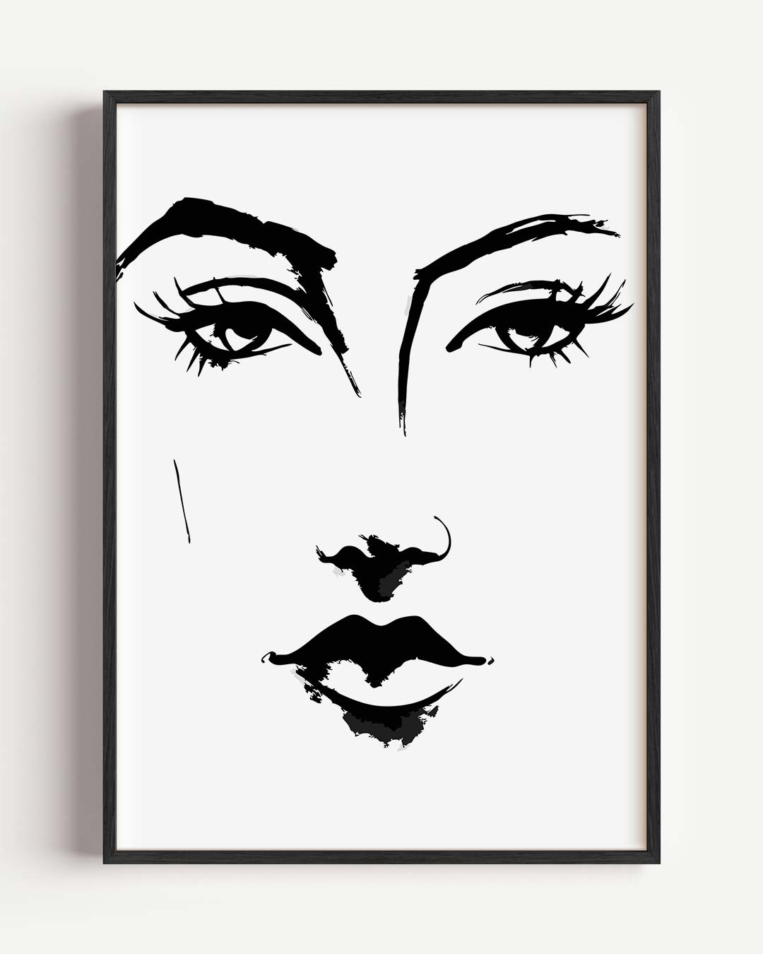 Minimalistische Gezichtskunst Poster-WallArtistic