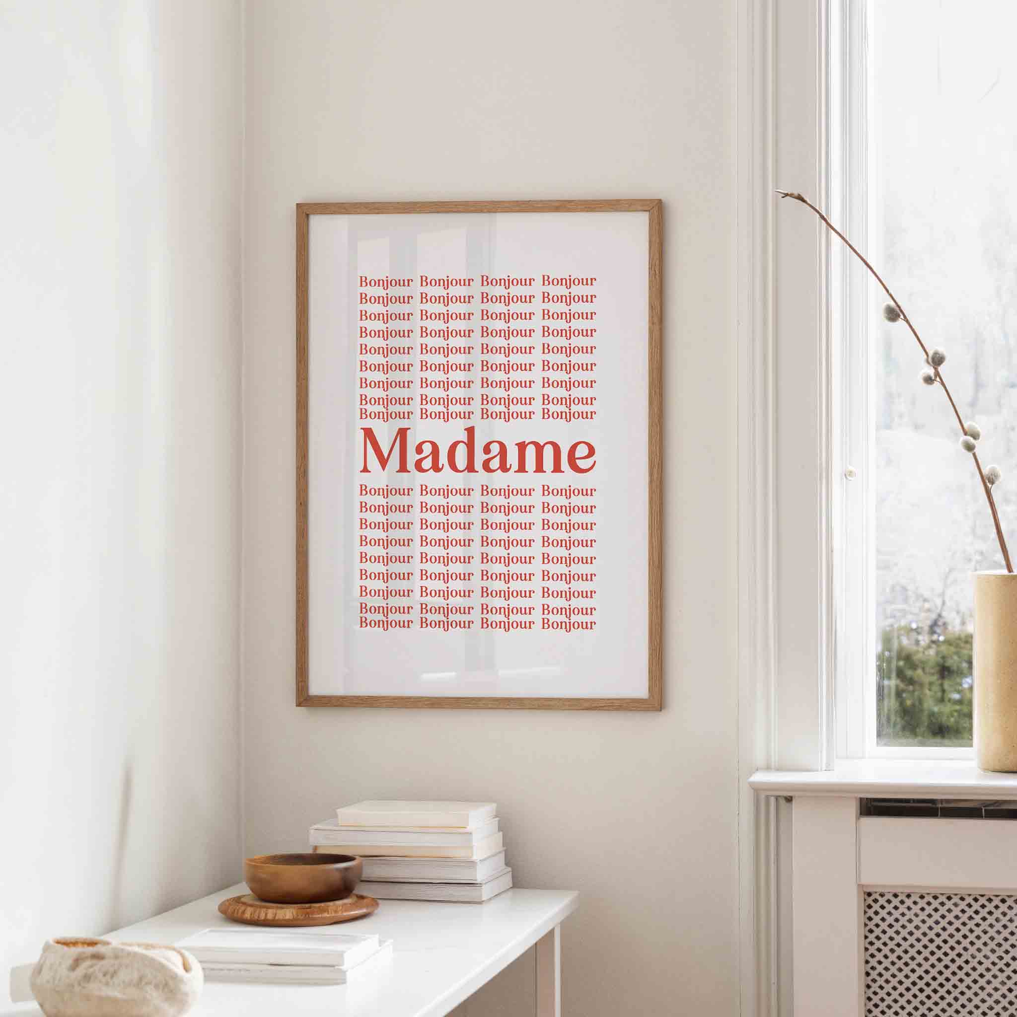 Bonjour madame Poster