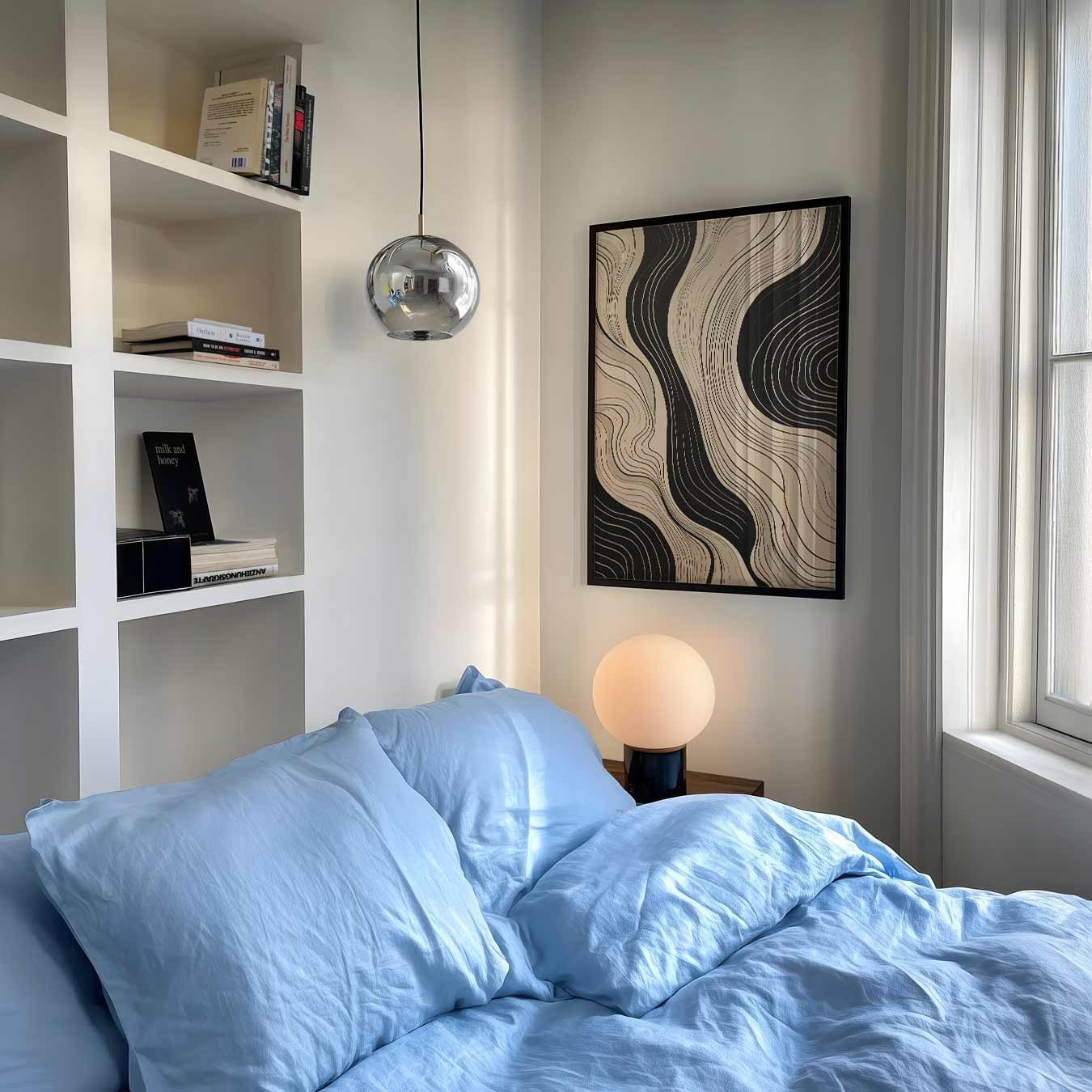 Elegante Abstracte Lijnen Poster-WallArtistic