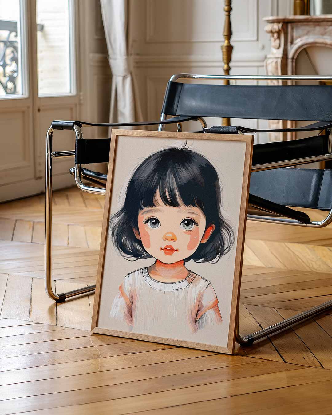 Schattige Kinderportret Poster-WallArtistic