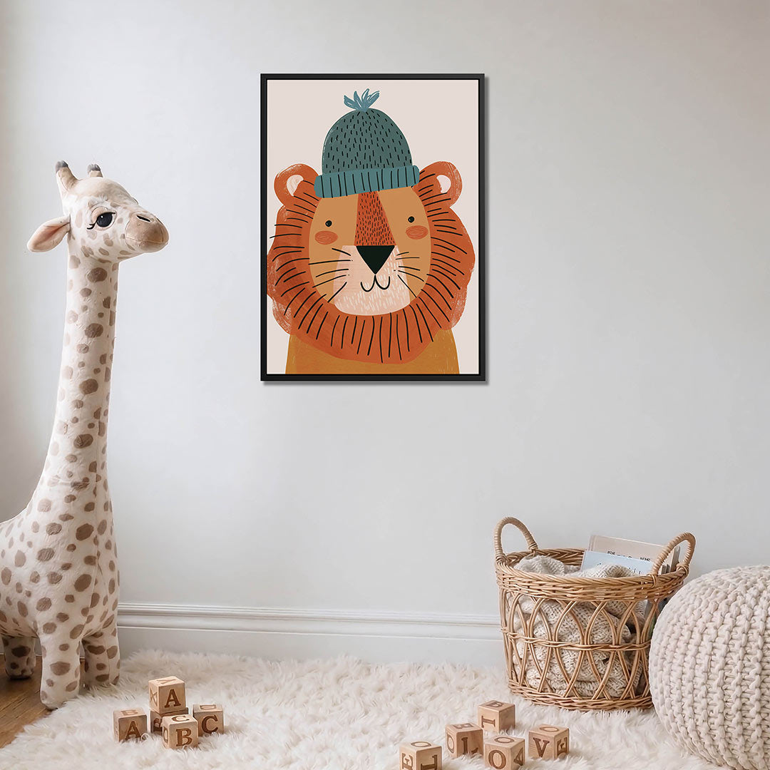 Vrolijke leeuw illustratie Kunstwerk