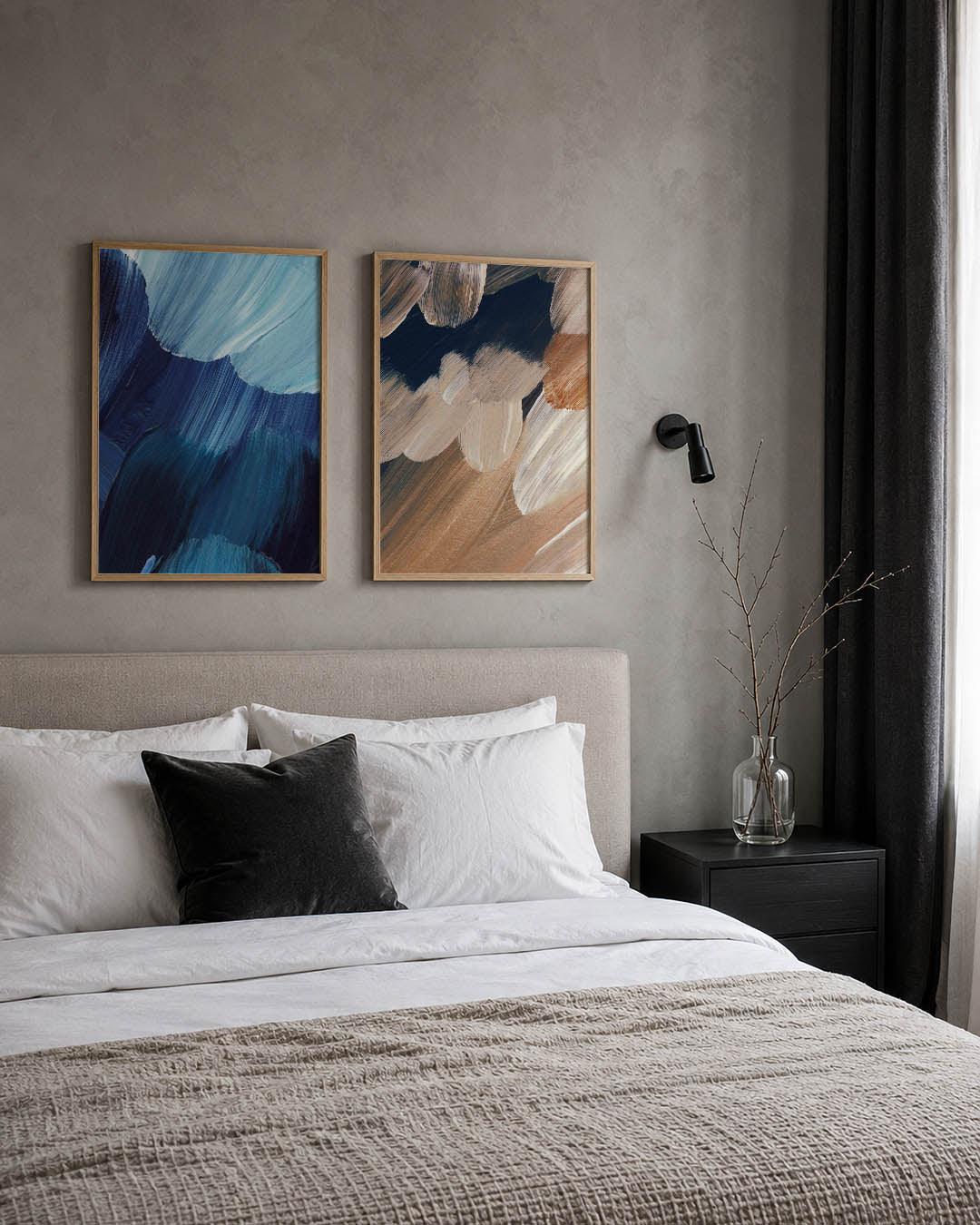Golvende blauwtinten Posterset
