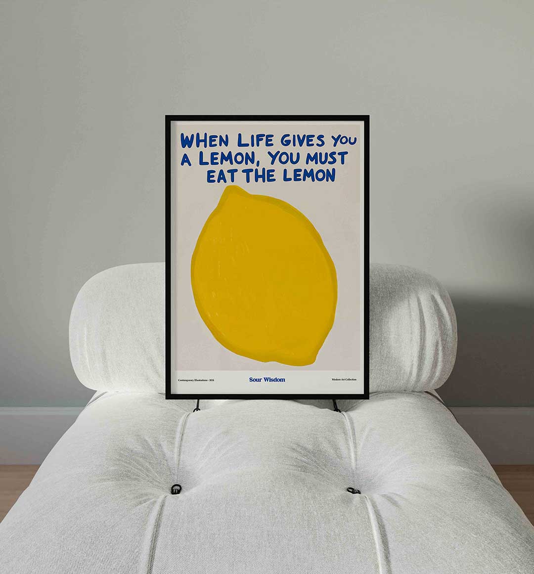 Citroen en tekst Poster