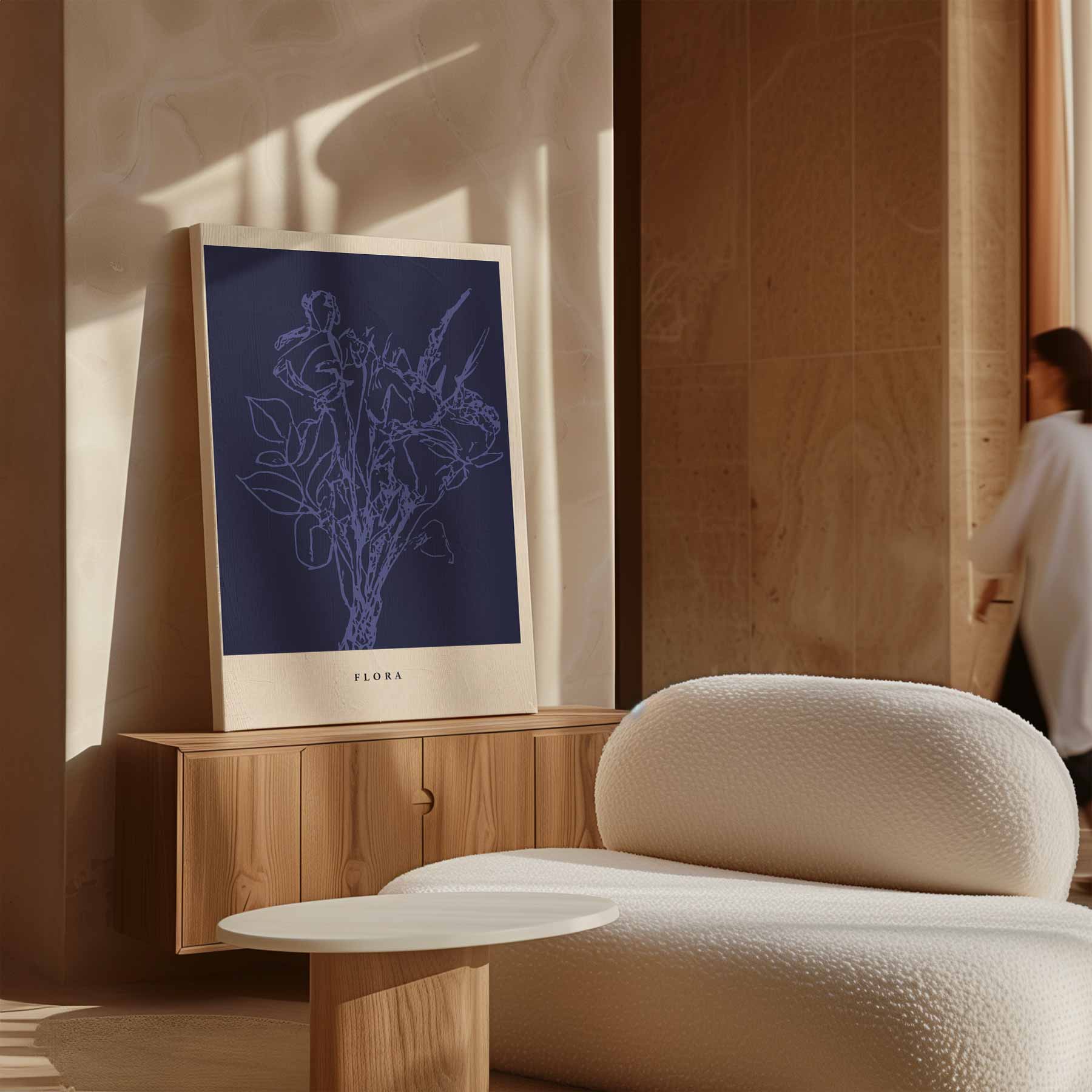 Bloemenpracht in Blauw Kunstwerk-canvas-dibond-plexiglas-wanddecoratie-WallArtistic