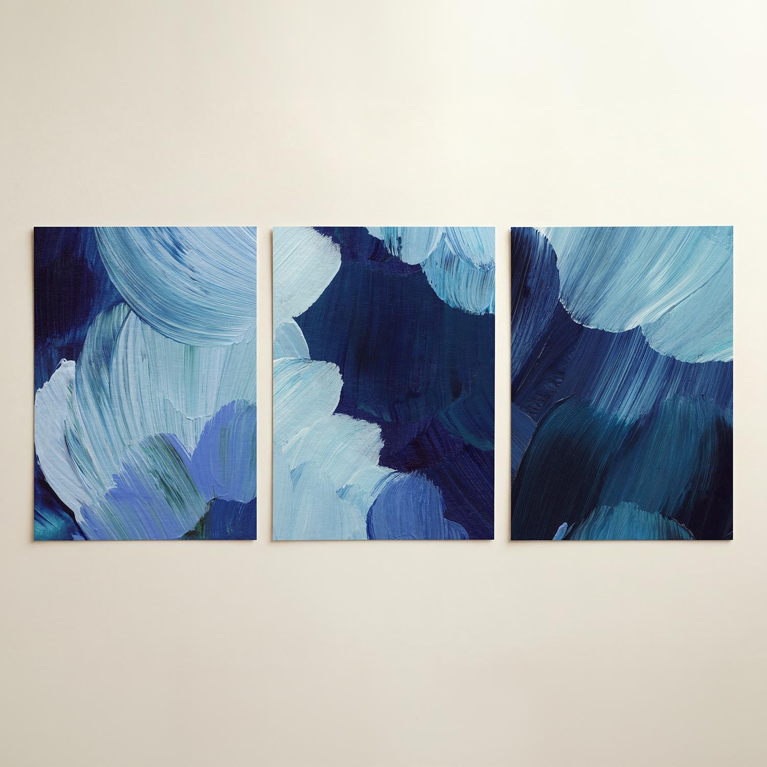 Blauwe kleurvlakken Posterset