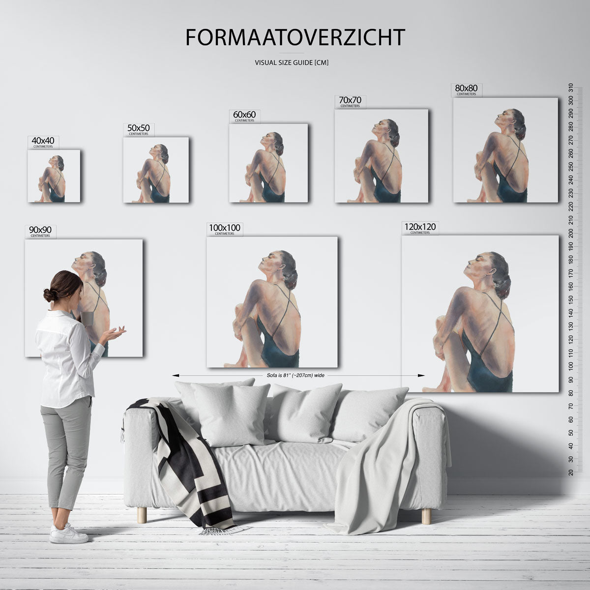 Zittende vrouw Poster