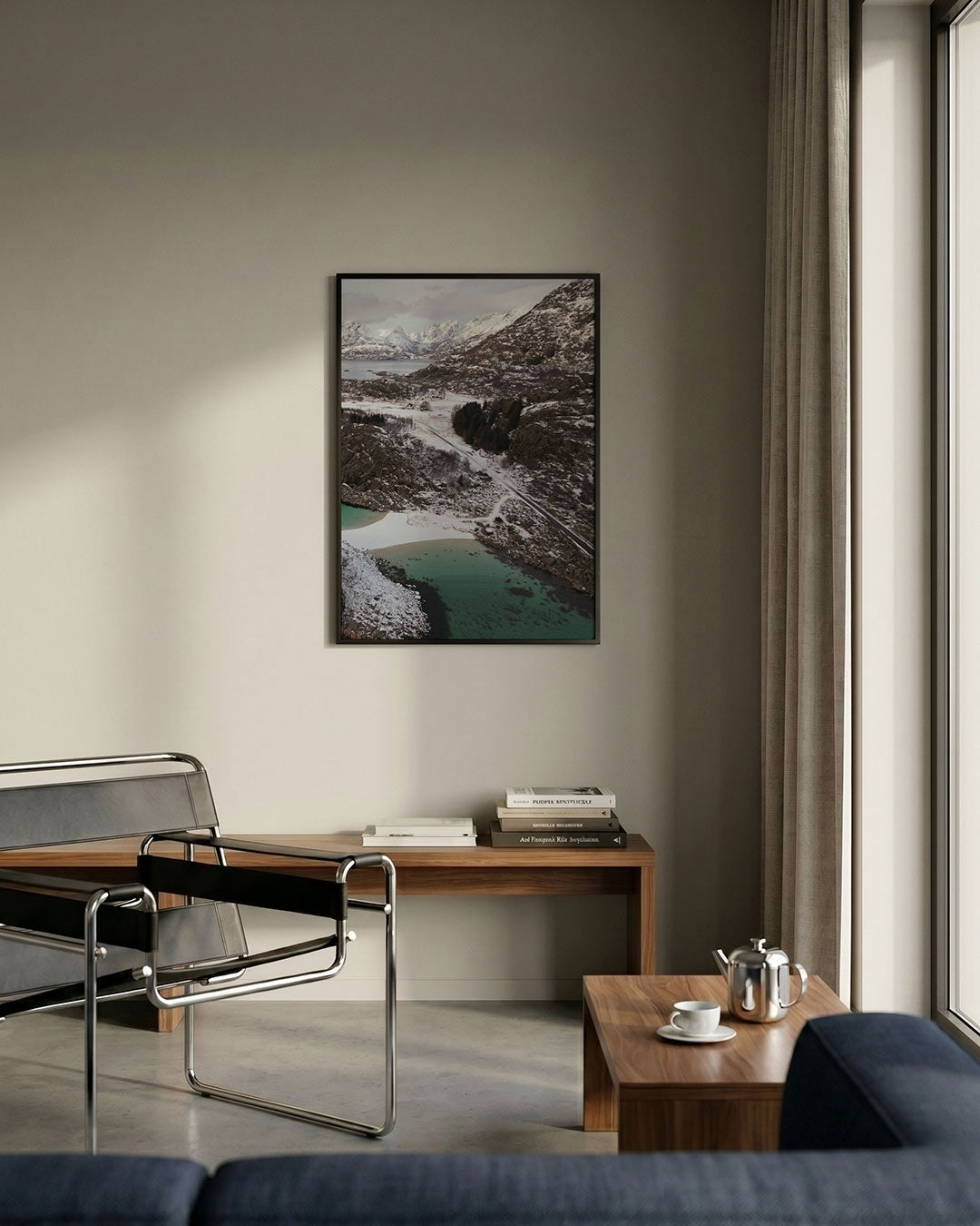 Winterse berglandschap Poster
